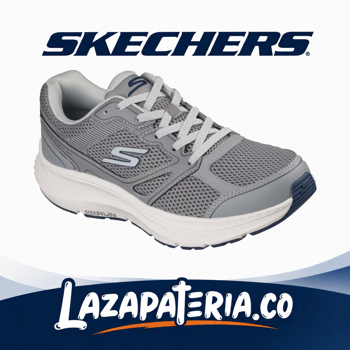 SKECHERS HOMBRE GORUN GRIS C22P0861GRY