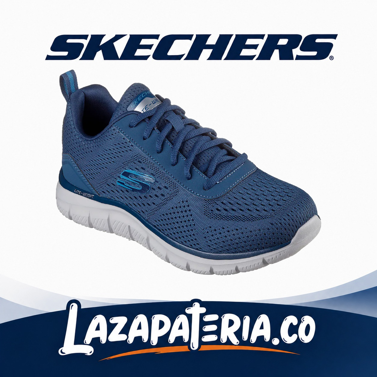 SKECHERS HOMBRE TRACK AZUL C23P2758BLU
