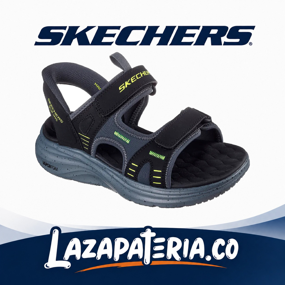 SKECHERS HOMBRE SLIP-INS NEGRO C23P2994BKLM