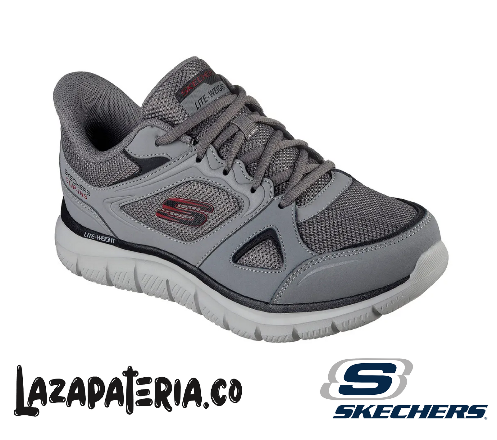 SKECHERS HOMBRE SLIP-INS GRIS CARBÓN C23P3039CCRD