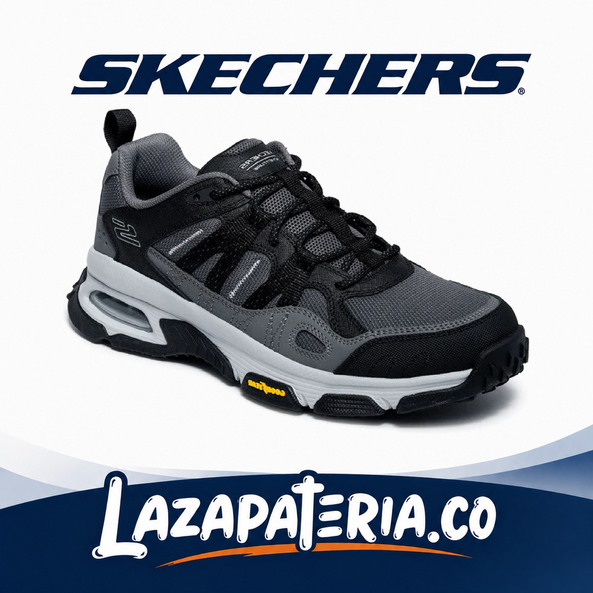 SKECHERS HOMBRE SKECH-AIR GRIS C23P7211GYBK