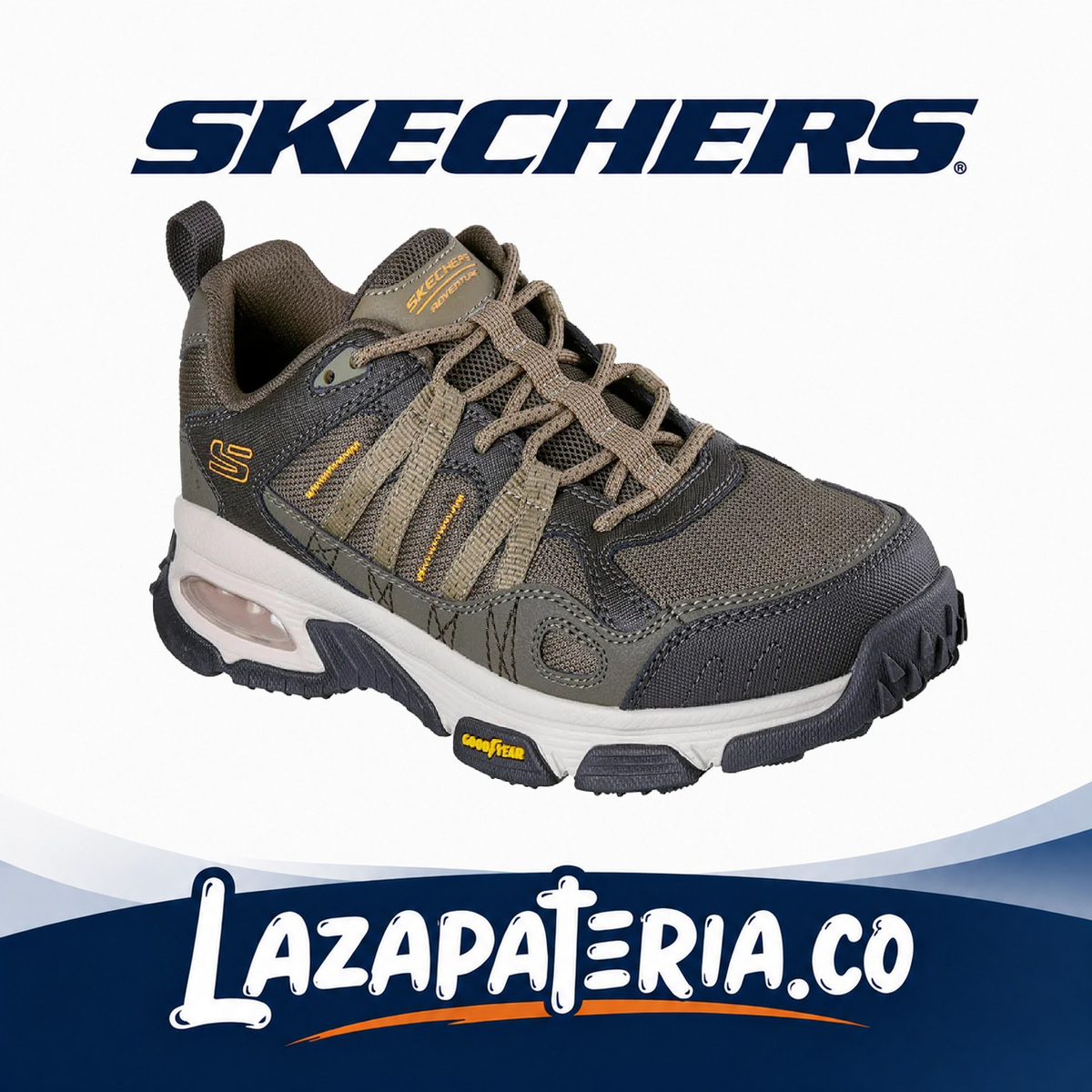 SKECHERS HOMBRE SKECH-AIR VERDE OLIVA C23P7211OLV