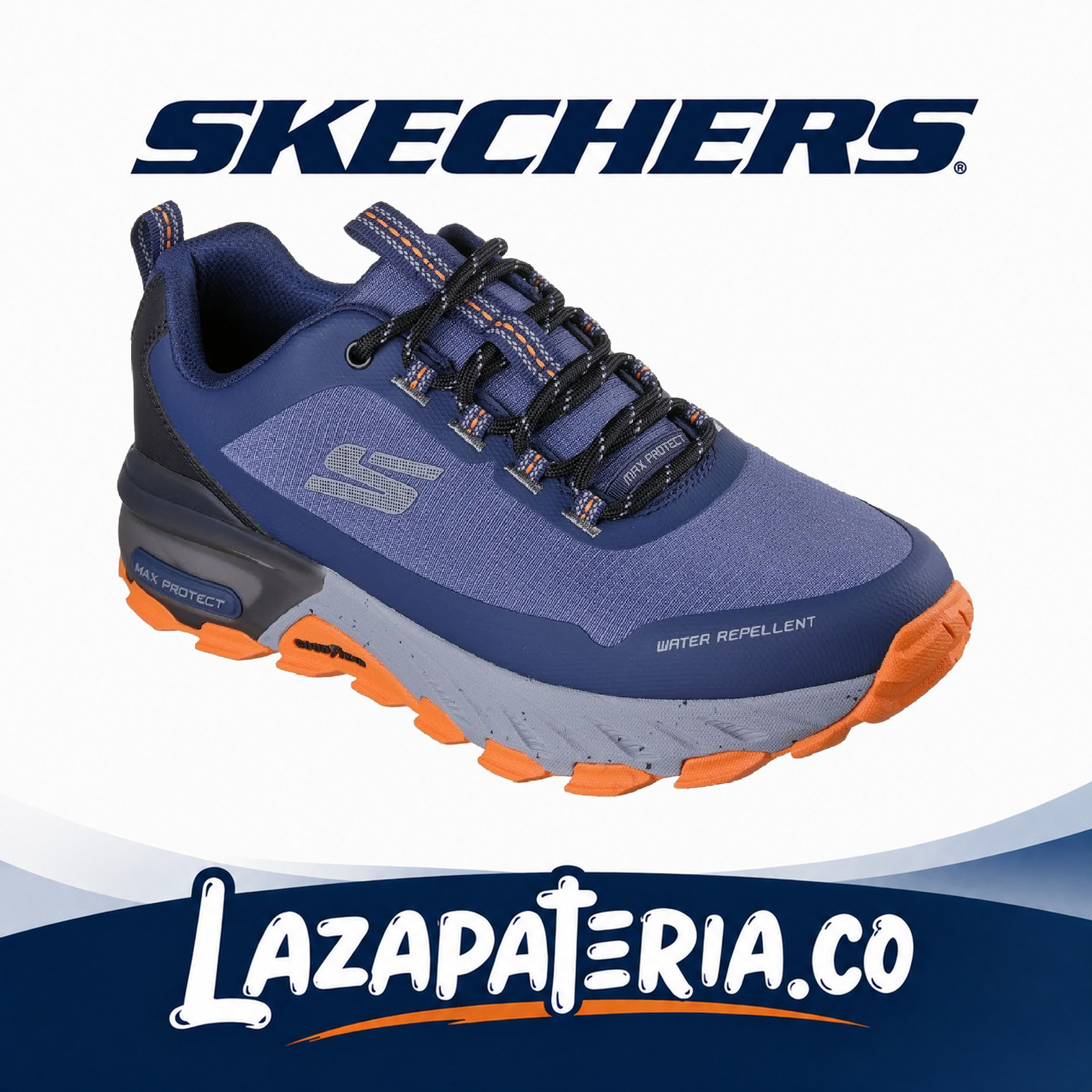 SKECHERS HOMBRE MAX PROTECT AZUL NAVY C23P7669NVOR