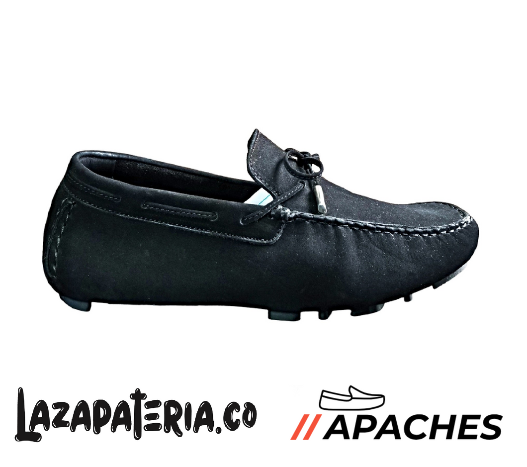 APACHES MOCASÍN HOMBRE CP24 NEGRO CORDON