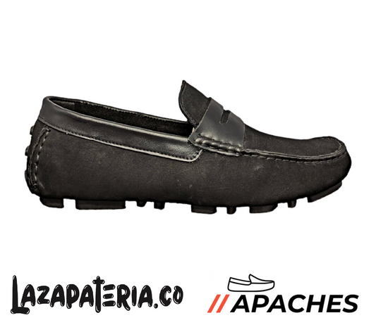 APACHES MOCASÍN HOMBRE CP25 NEGRO