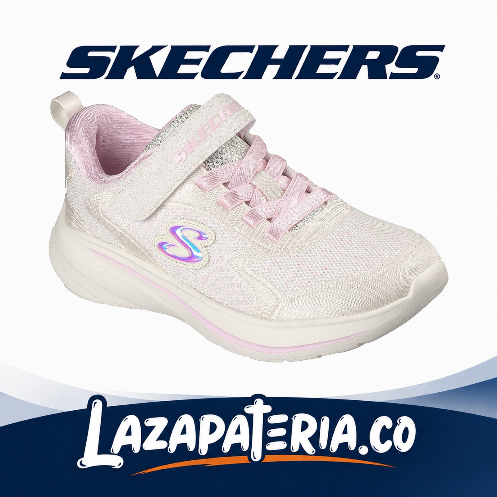 SKECHERS NIÑA WAVE 92 BEIGE C30P3557LNAT