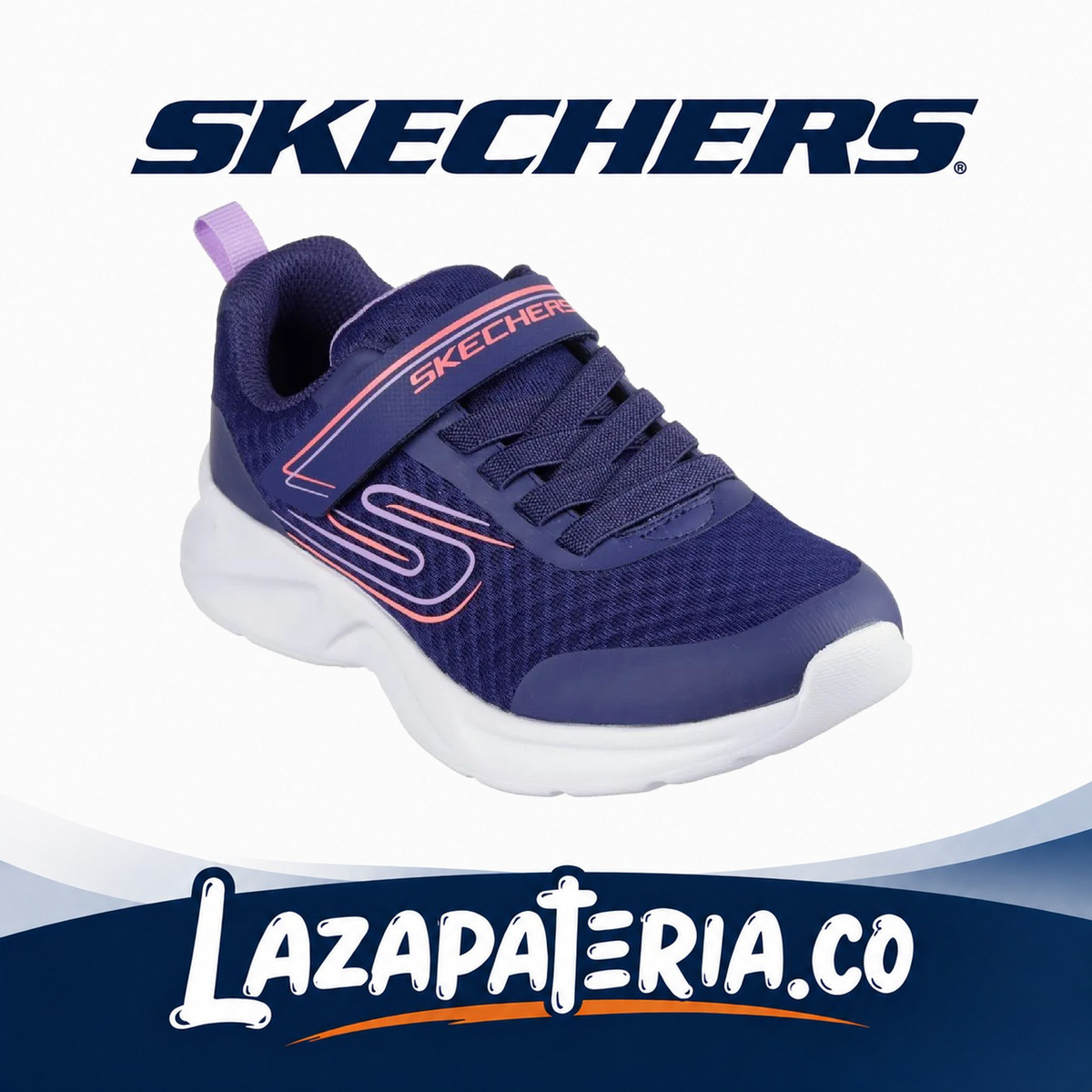 Tenis Skechers Dynamatic Niña Azul Navy C30P3577LNVLV