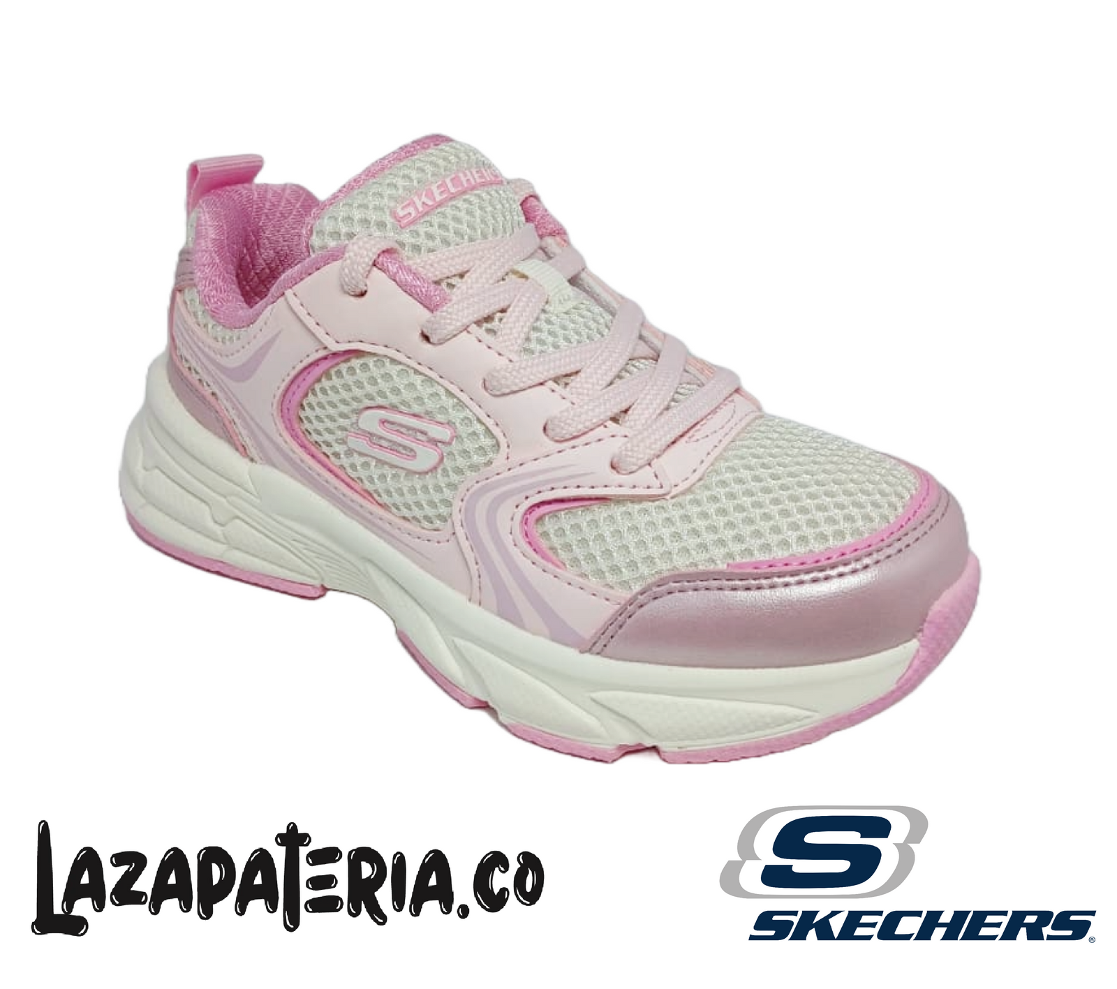 SKECHERS NIÑA RETRO-GRAPH ROSADO C30P3693LPNK