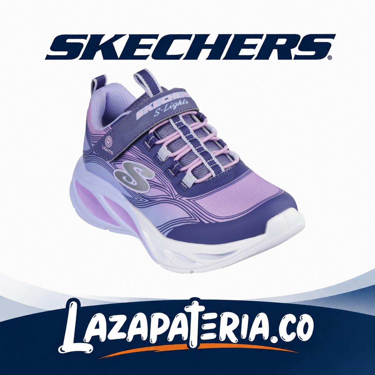 Tenis Skechers S-Lights Cosmic Glow Niña Multicolor C30P3712LNVMT