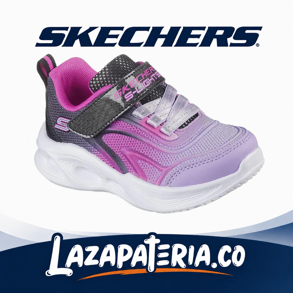 SKECHERS BEBÉ S-LIGHTS MULTICOLOR C30P3713NBKMT