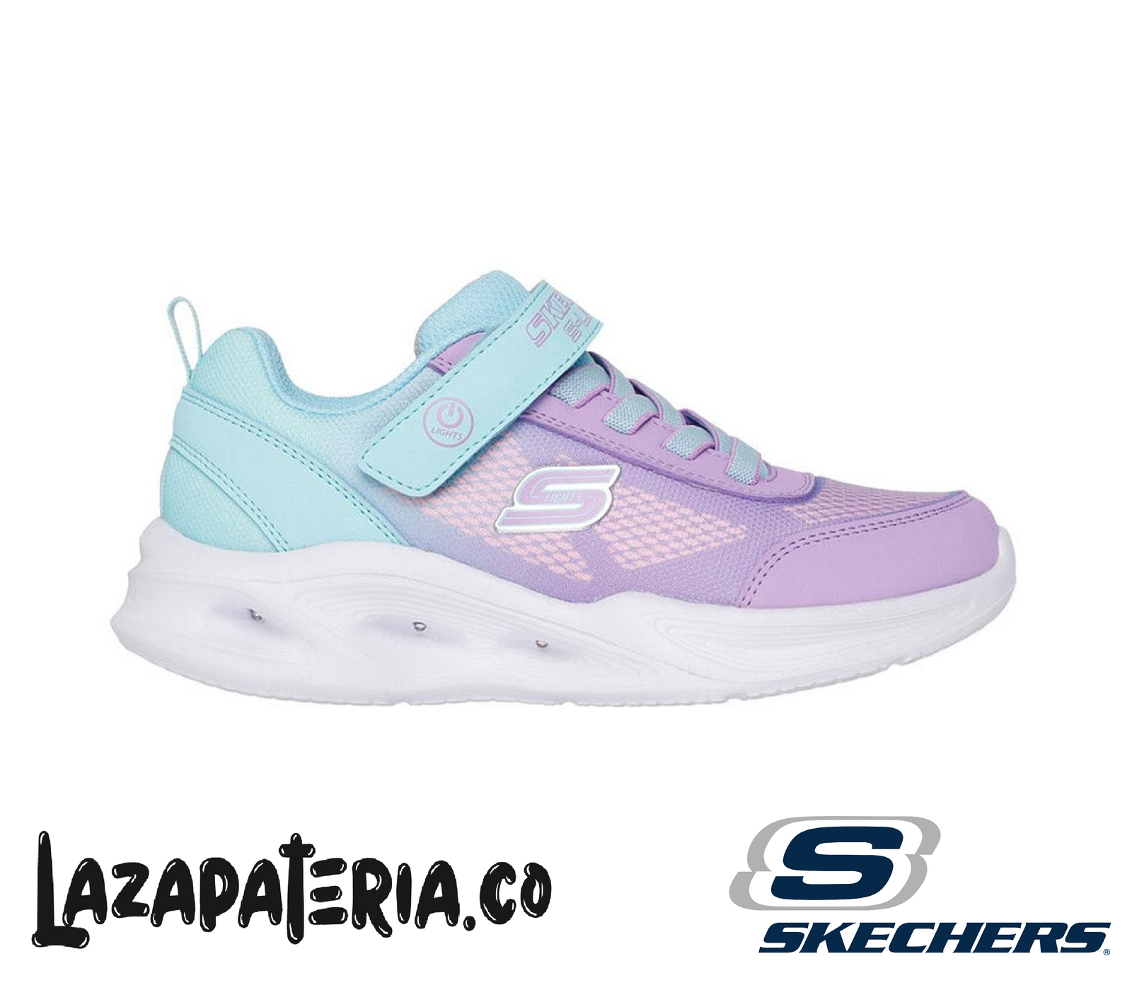 SKECHERS NIÑA S-LIGHTS CELESTE C30P3714LTQLV