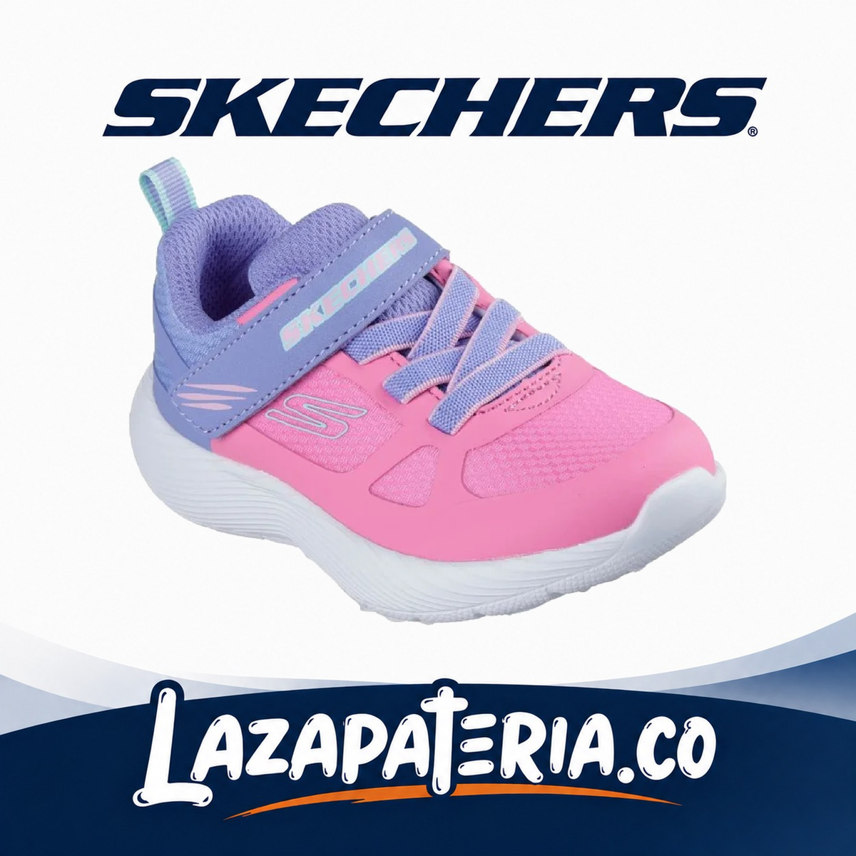 SKECHERS BEBÉ DYNA-LITE ROSADO C30P3854NPKLV