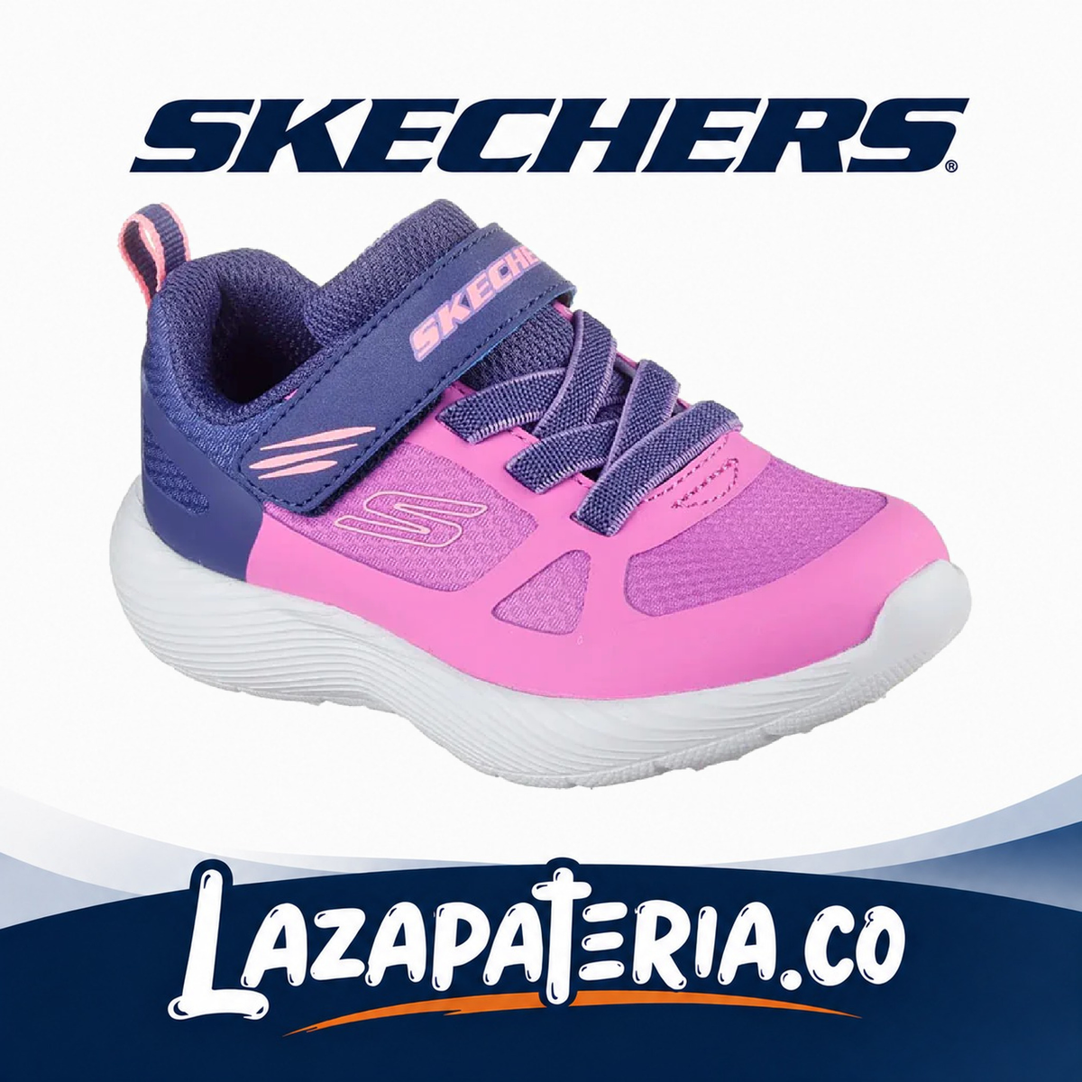 SKECHERS BEBÉ DYNA-LITE MORADO C30P3854NPRBL