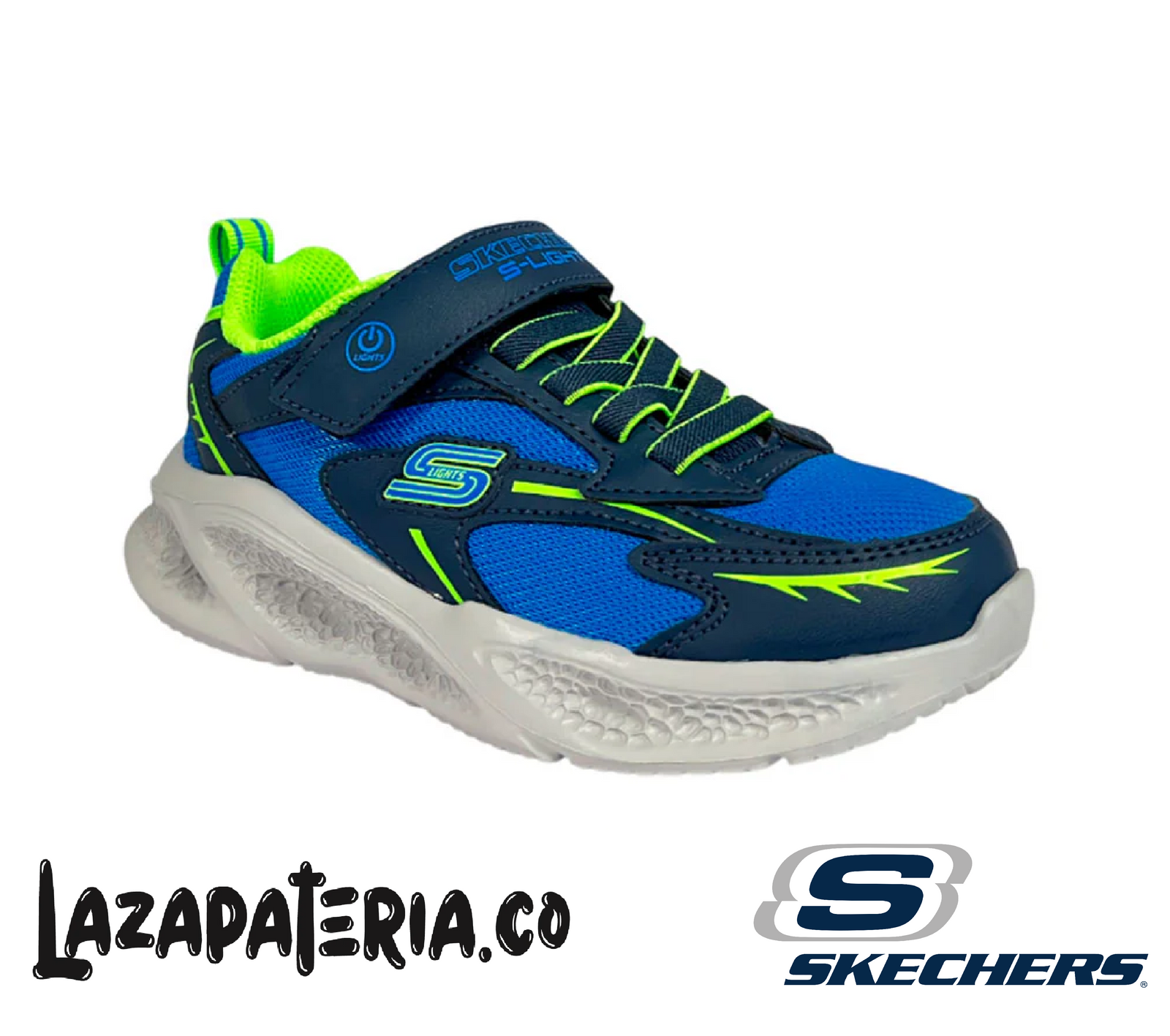 SKECHERS NIÑO S-LIGHTS AZUL NAVY C40P1497LNVLM
