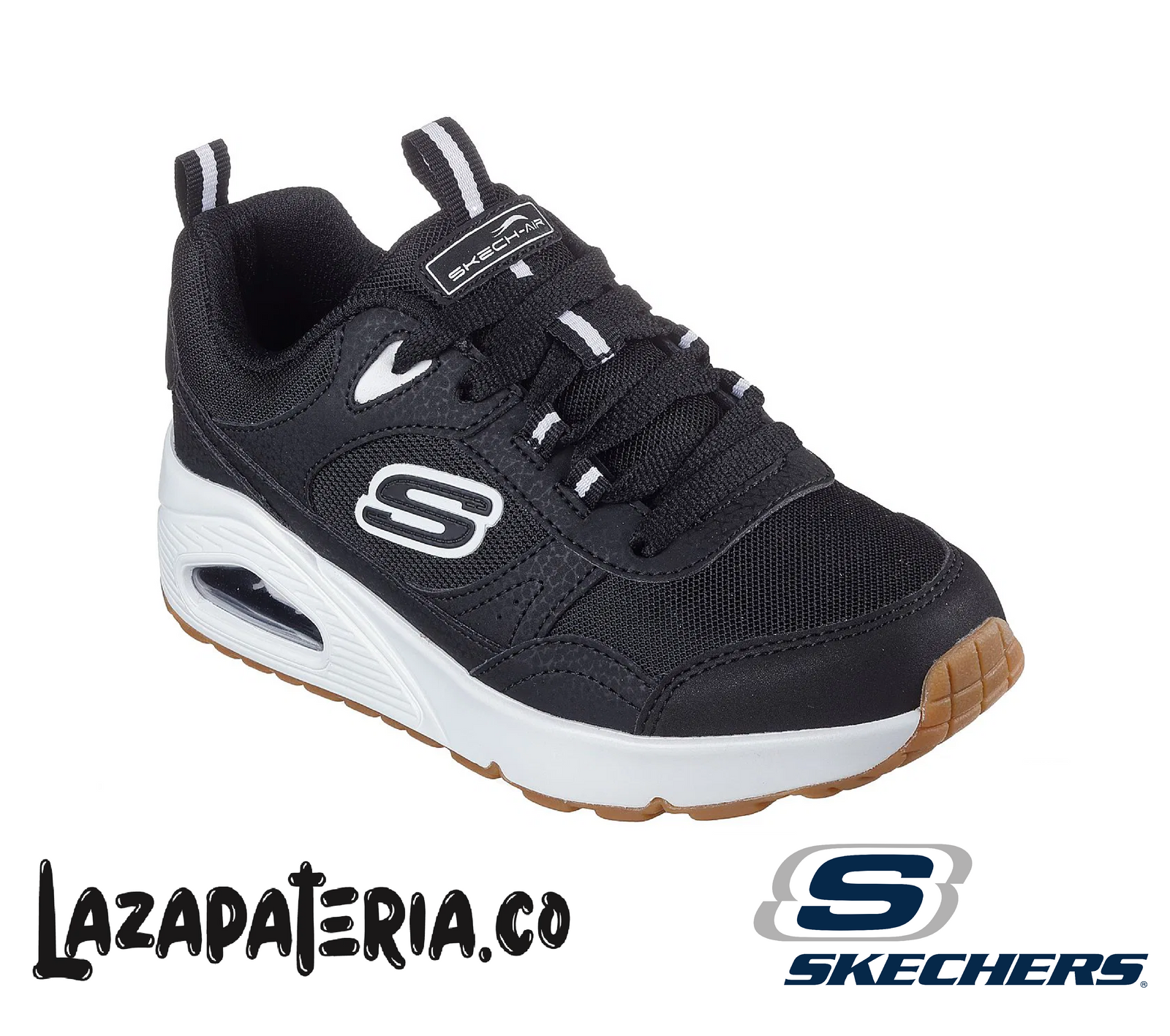 SKECHERS NIÑO UNO NEGRO C40P3659LBLK