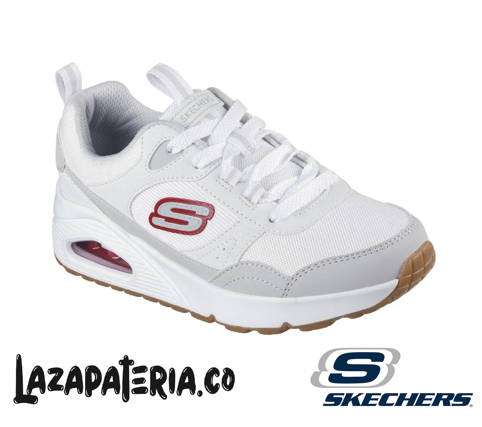 SKECHERS NIÑO UNO BLANCO C40P3659LWGRD