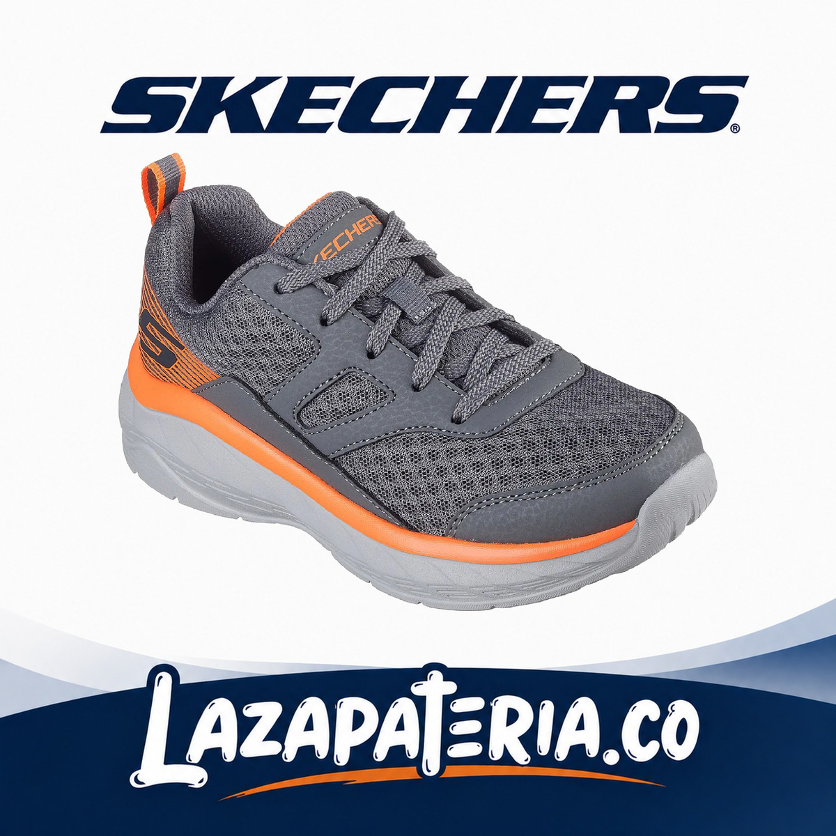 Tenis Skechers Boundless Niño Gris Carbón C40P3719LCCOR