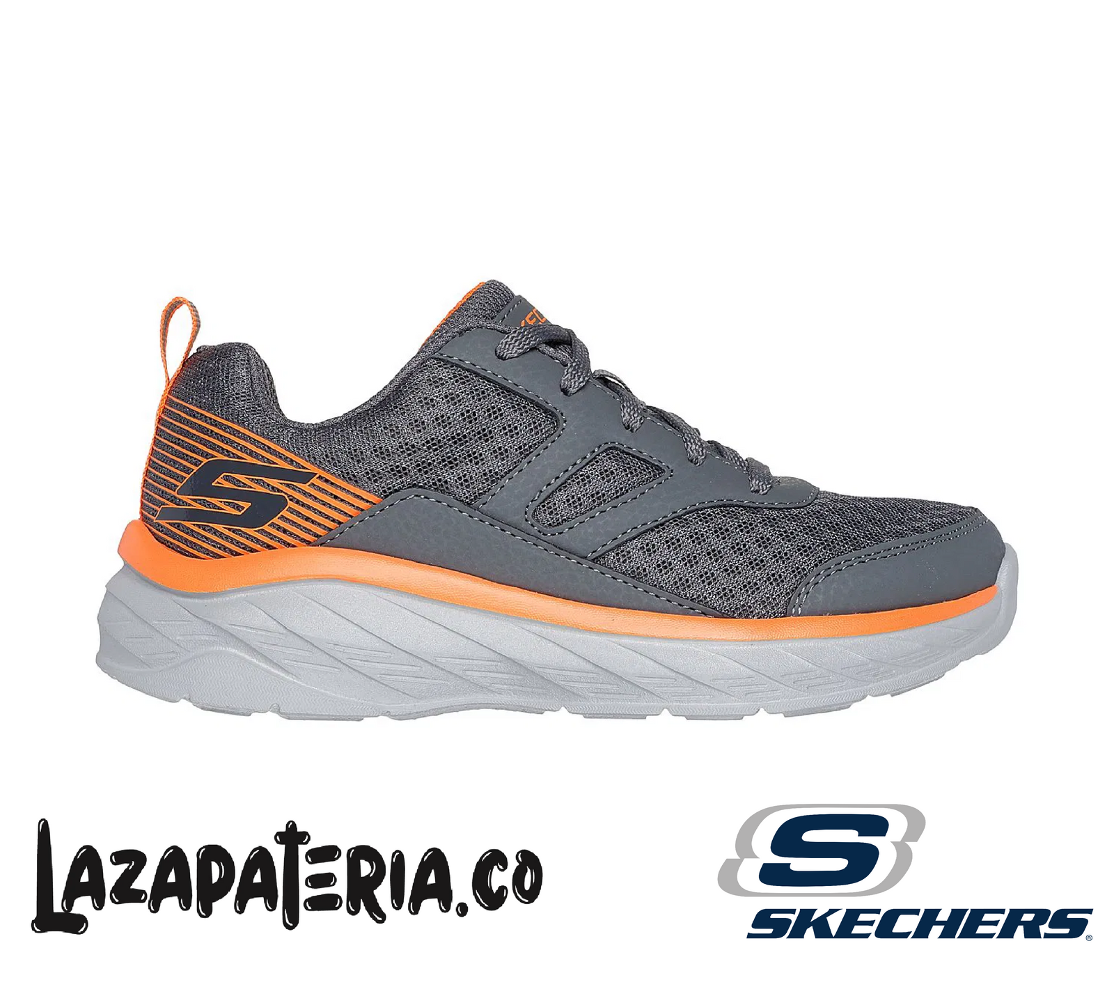 SKECHERS NIÑO BOUNDLESS GRIS CARBÓN C40P3719LCCOR