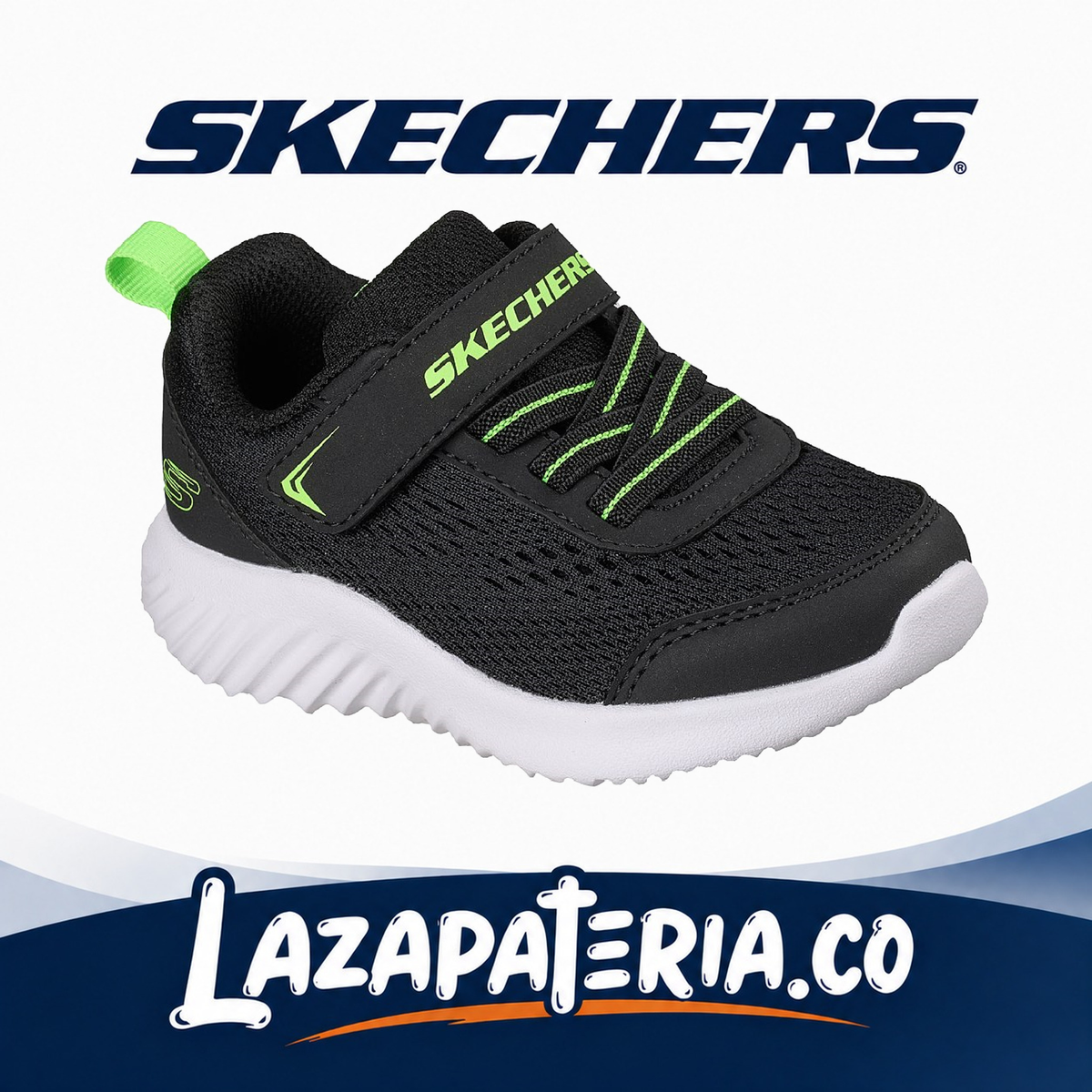 SKECHERS BEBÉ BOUNDER NEGRO C40P3905NBLK
