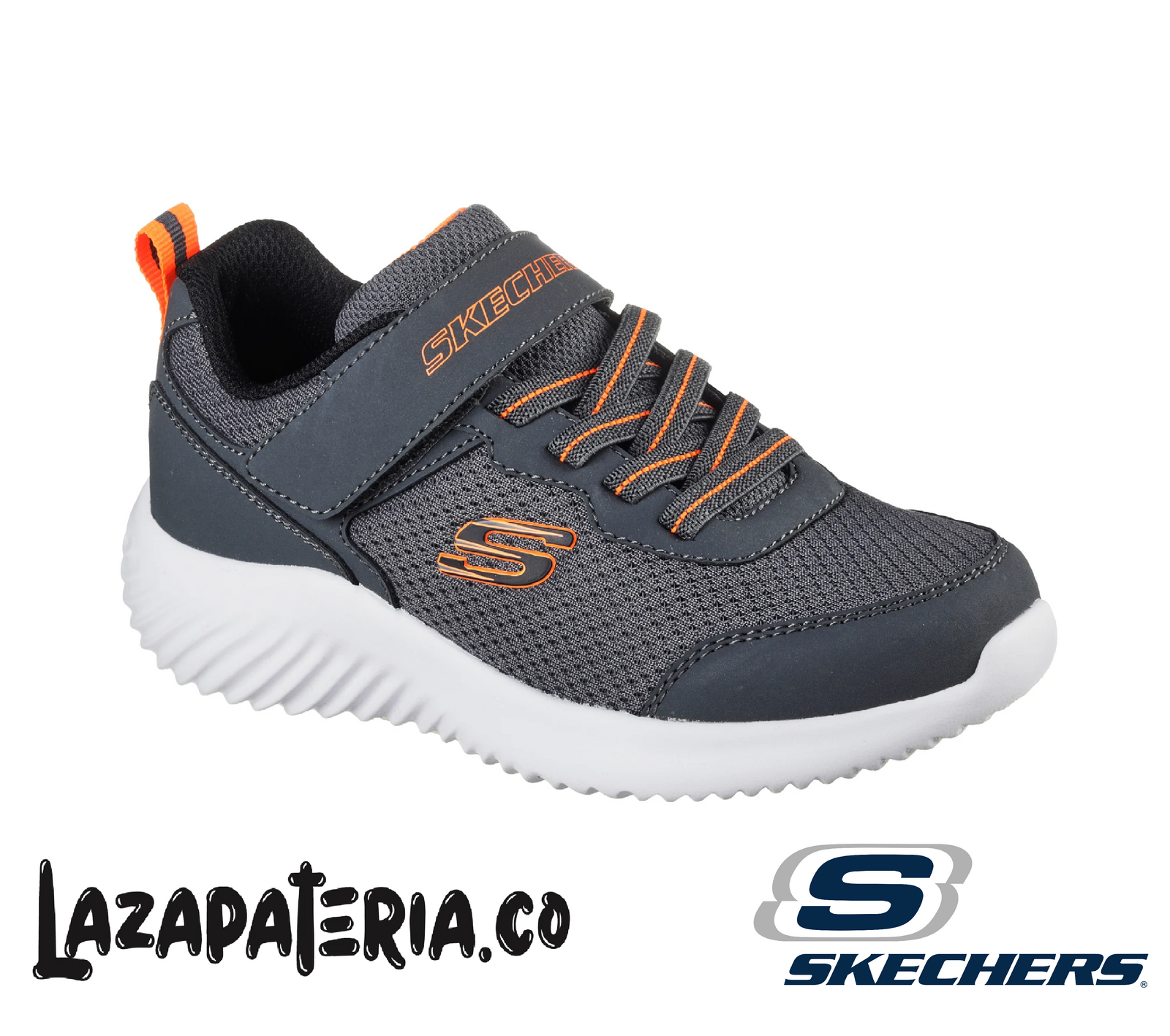 SKECHERS NIÑO BOUNDER GRIS CARBÓN C40P3906LCHAR