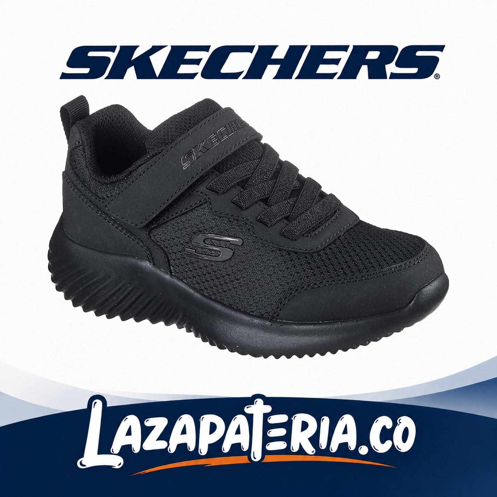 SKECHERS BEBÉ BOUNDER NEGRO C40P3906NBBK