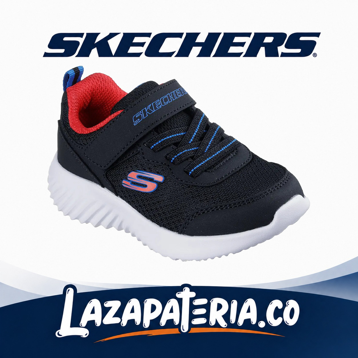 SKECHERS BEBÉ BOUNDER NEGRO C40P3906NBLK