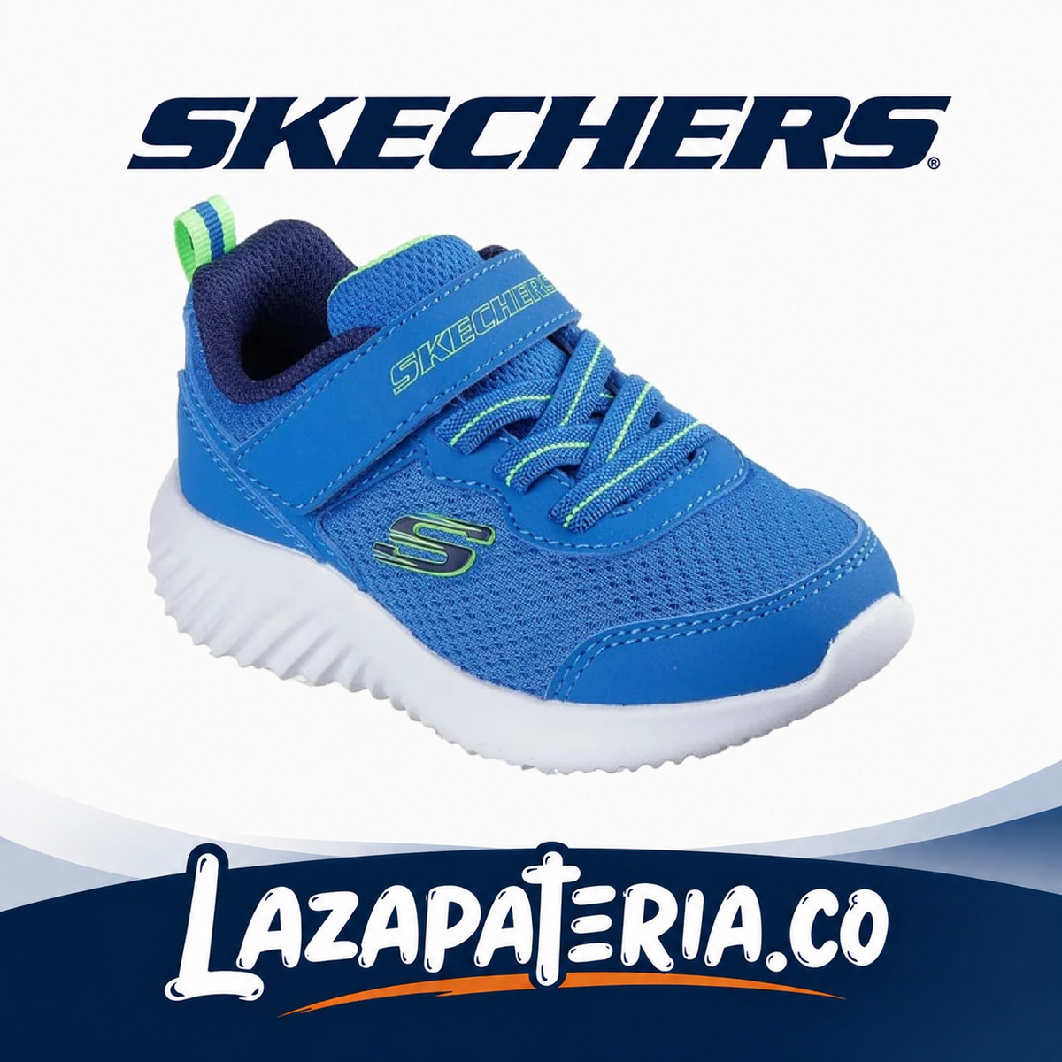 SKECHERS BEBÉ BOUNDER AZUL C40P3906NBLU