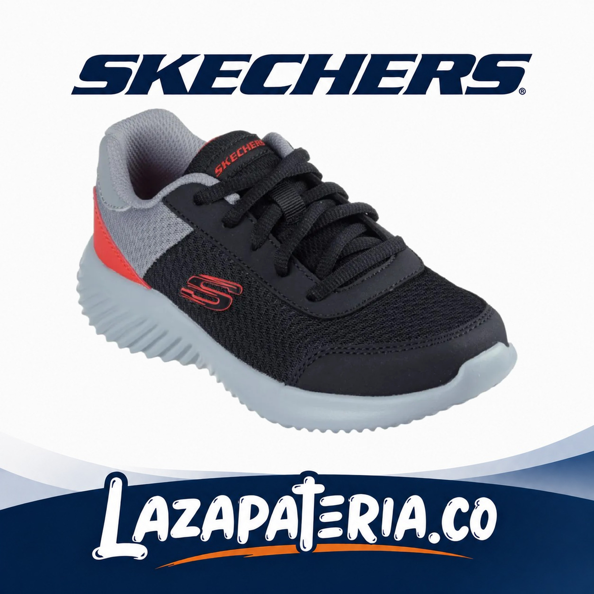Tenis Skechers Bounder Niño Negro C40P3909LBKRD