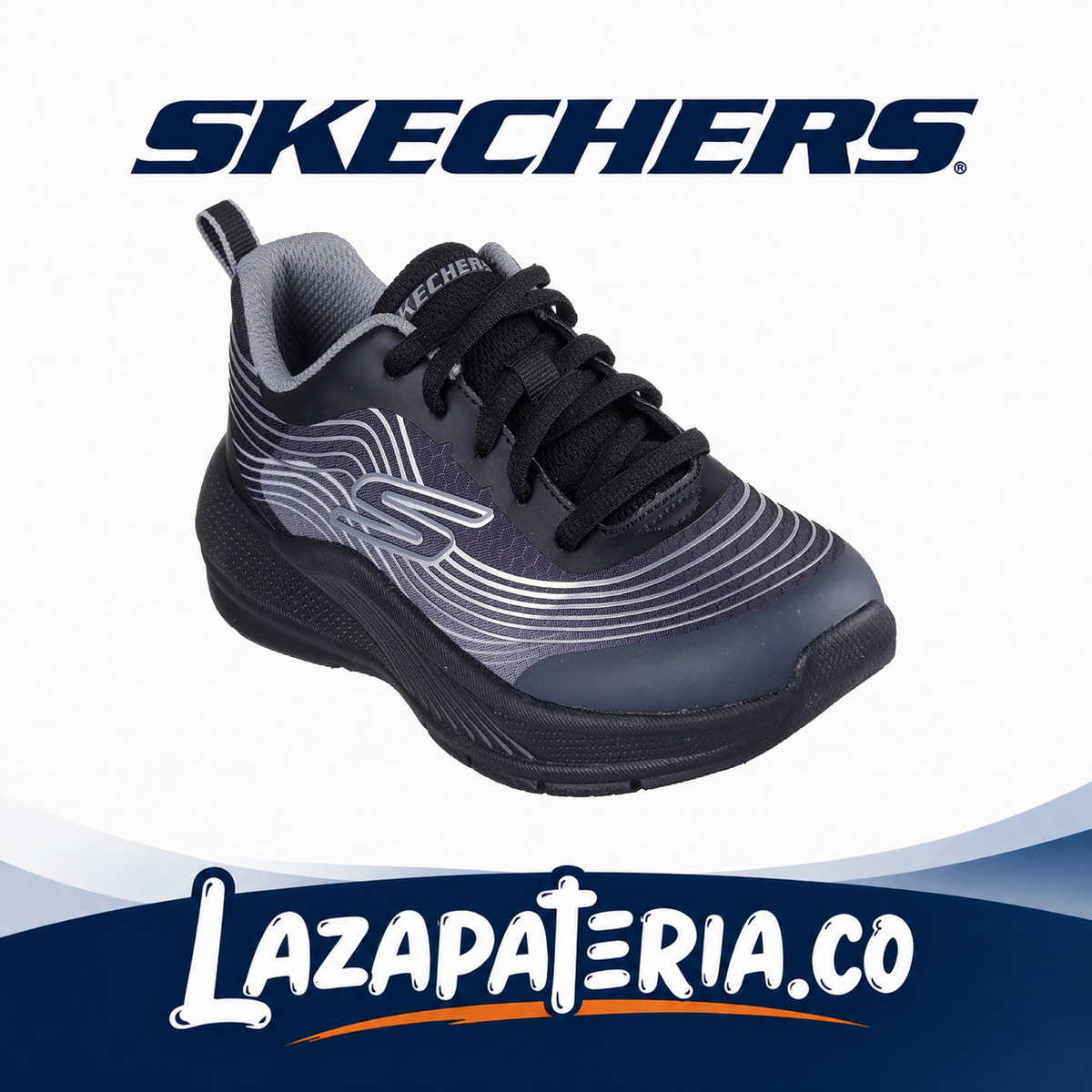 Tenis Skechers Microspec Advance Niño Negro C40P3927LBKSL