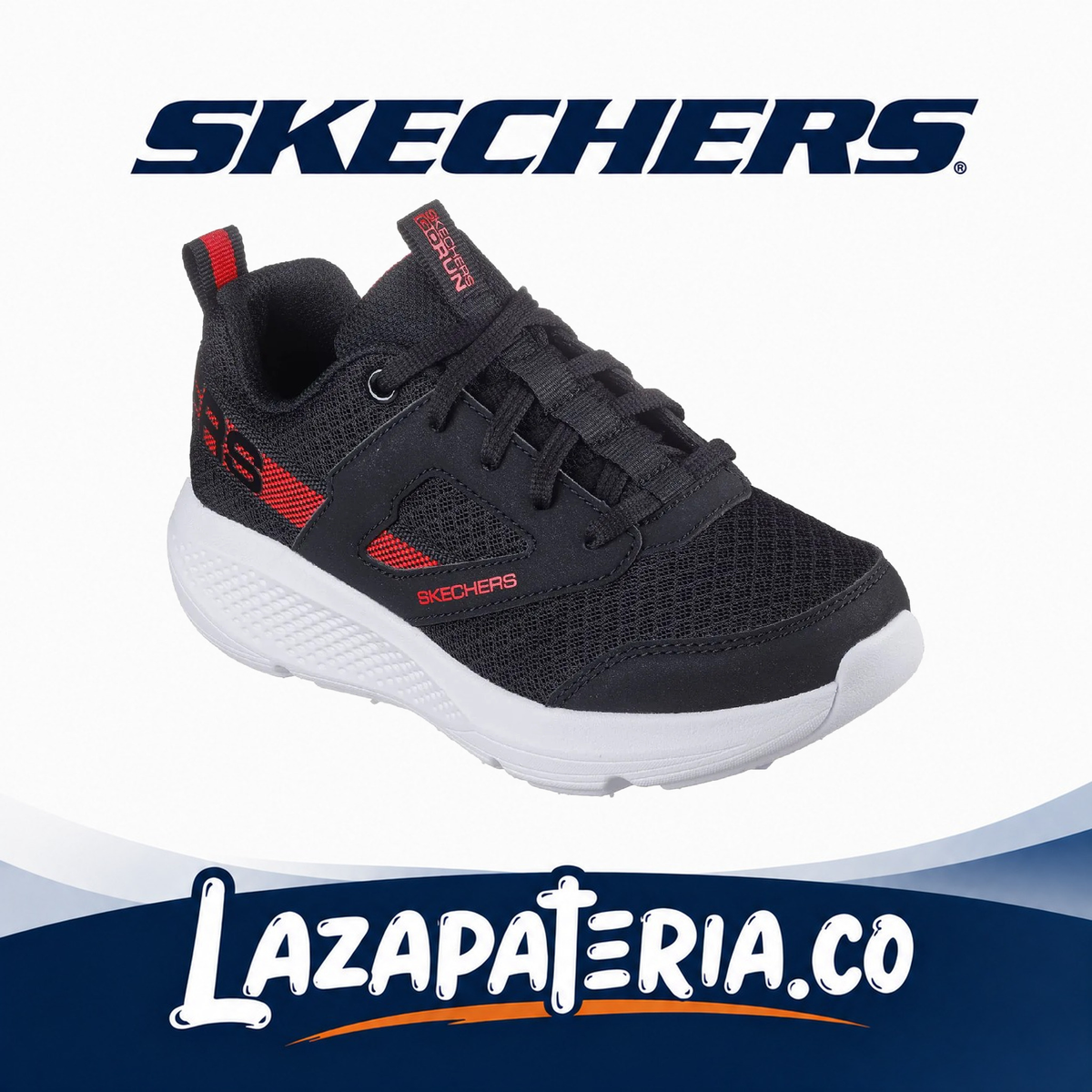 Tenis Skechers GOrun Elevate Niño Negro C40P3986LBKRD