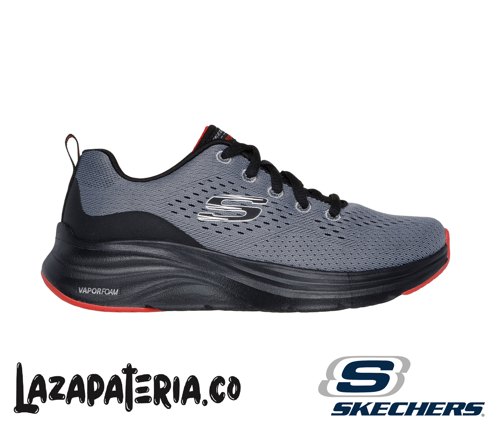 SKECHERS NIÑO VAPOR FOAM GRIS CARBÓN C40P4001LCCRD