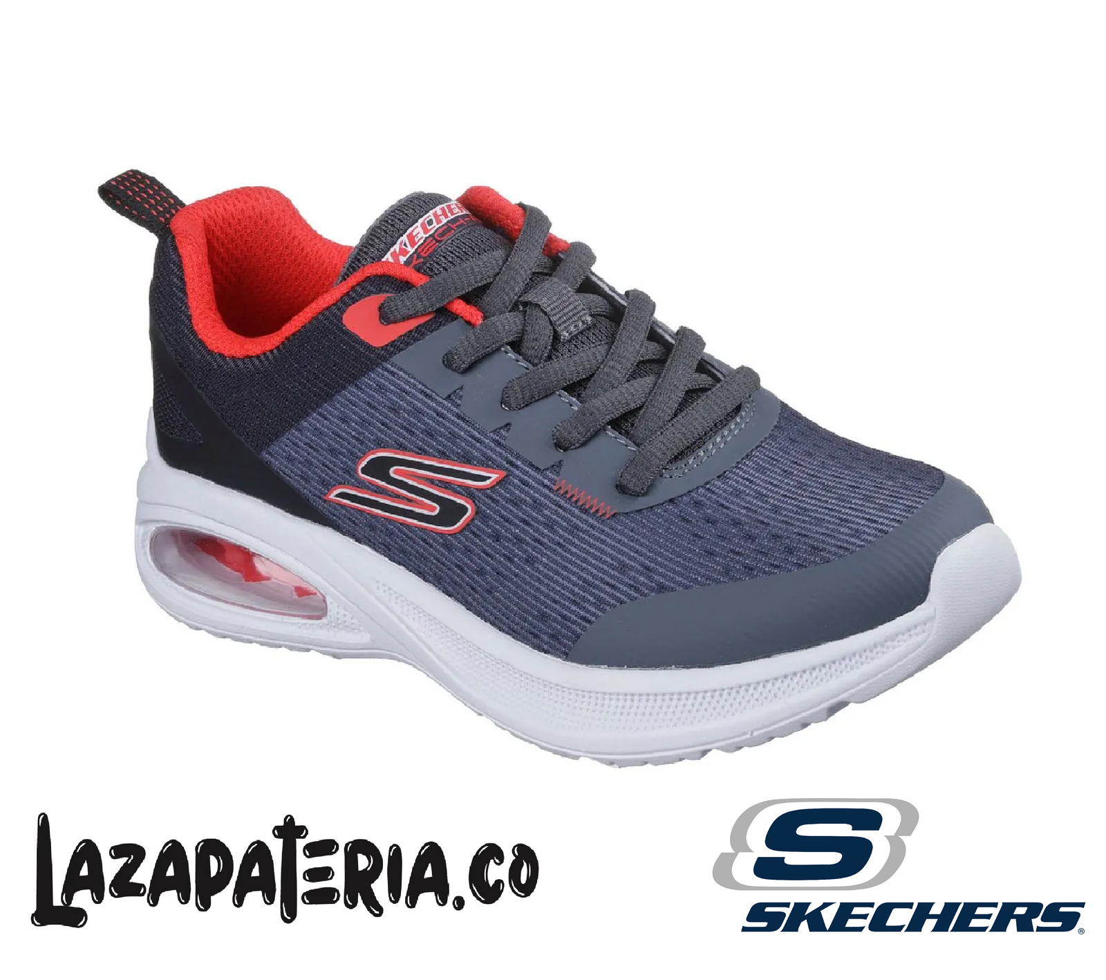 SKECHERS NIÑO MICROSPEC GRIS CARBÓN C40P4106LCCBK