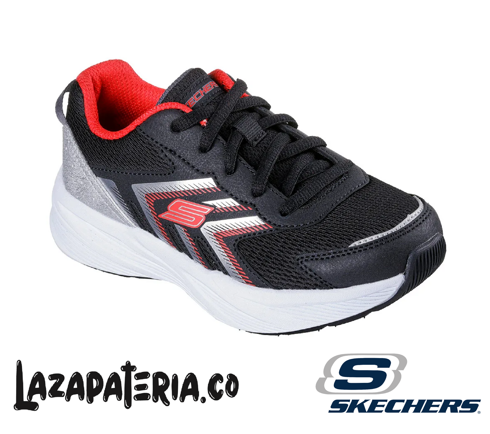 SKECHERS NIÑO MICROSPEC NEGRO C40P4116LBKSR