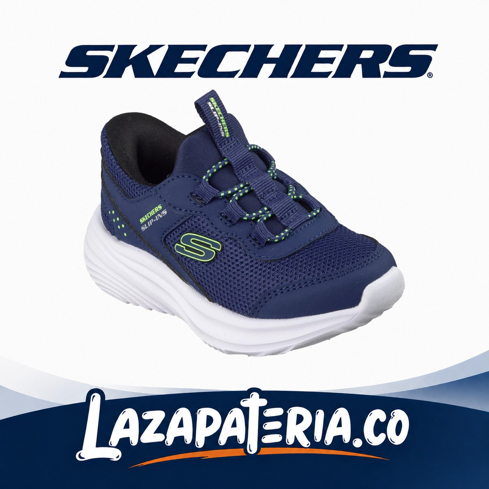 SKECHERS BEBÉ SLIP-INS AZUL NAVY C40P4208NNVY