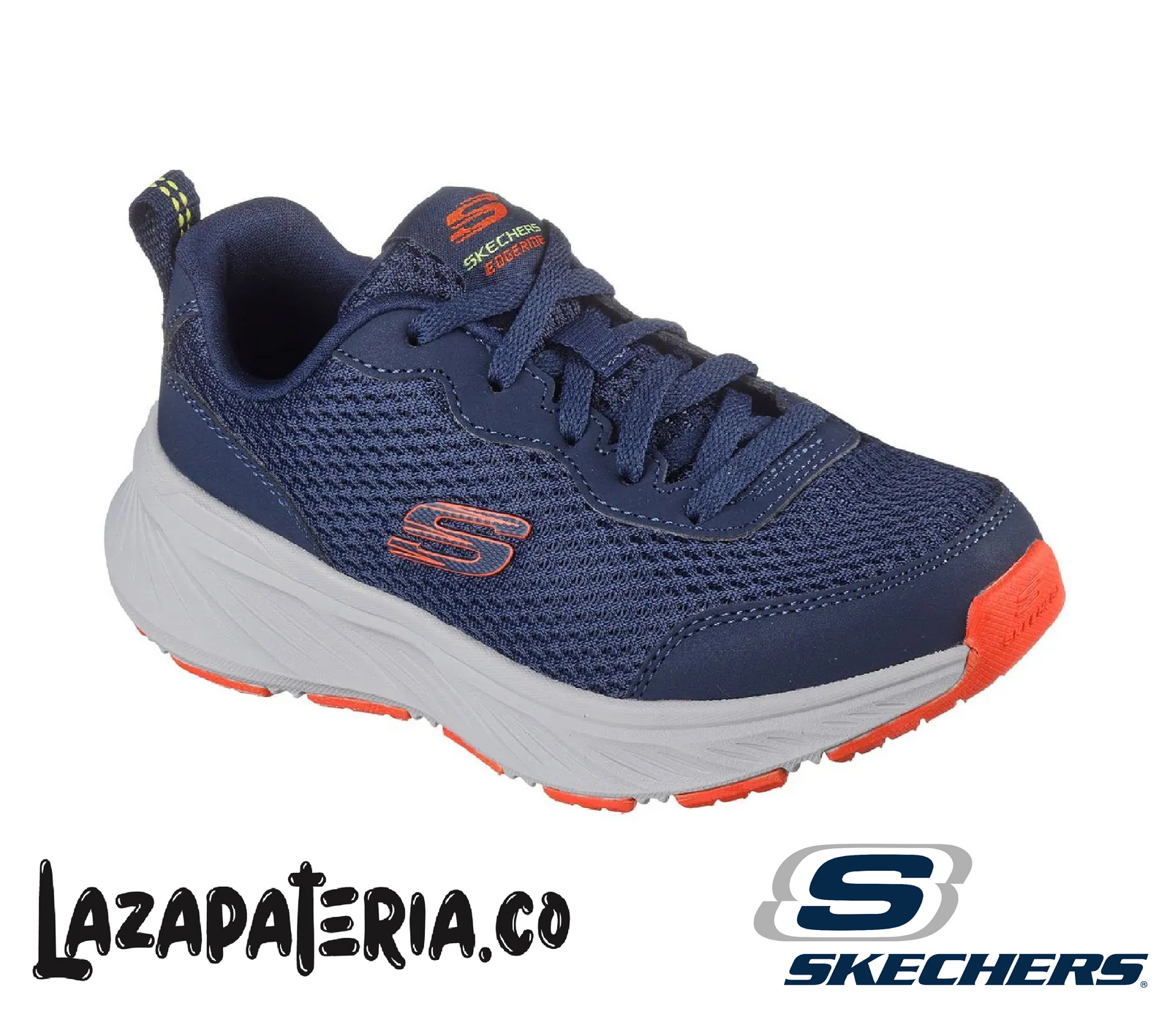SKECHERS NIÑO EDGERIDE AZUL NAVY C40P4801LNVY