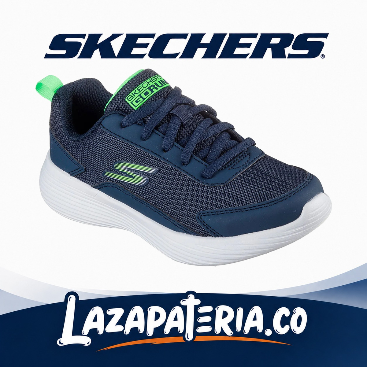 Tenis Skechers GOrun 400 V2 Niño Azul Navy C40P5093LNVLM