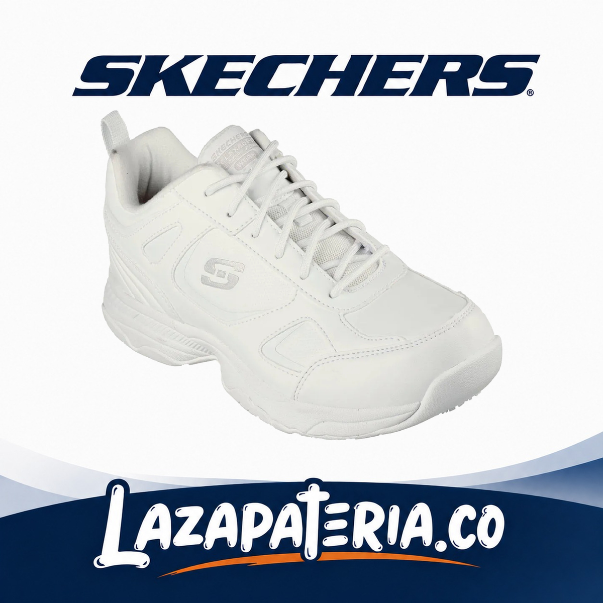 SKECHERS HOMBRE WORK RELAXED FIT BLANCO C77P111WHT