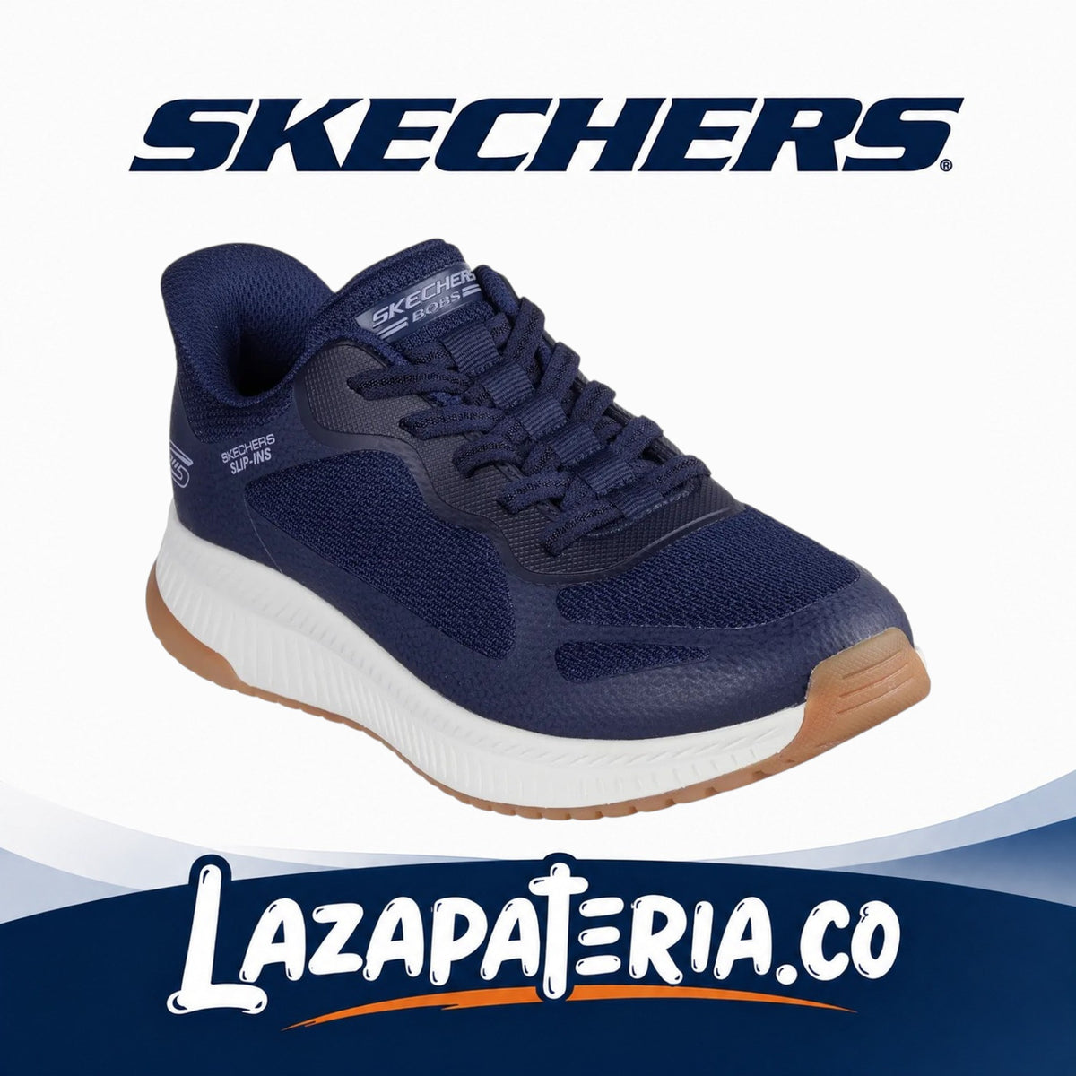 SKECHERS MUJER SLIP-INS AZUL C11P7624NVY