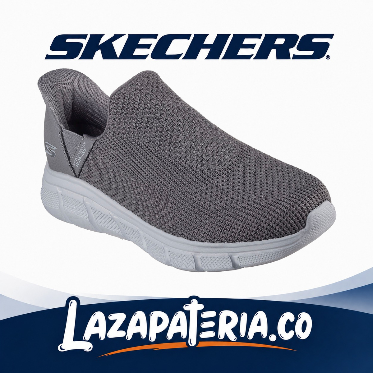 SKECHERS HOMBRE BOBS SPORT GRIS C11P8306GRY