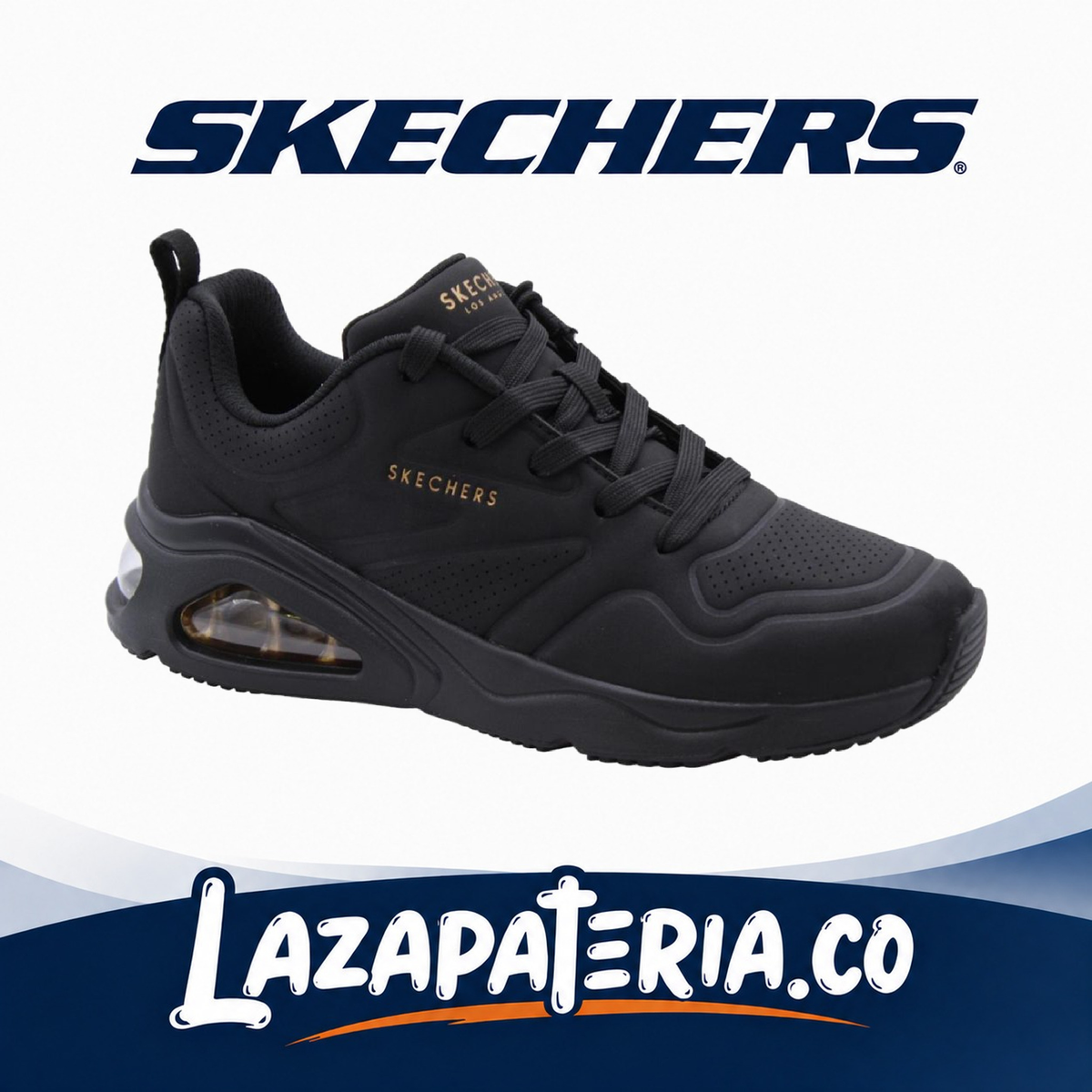 SKECHERS MUJER TRES-AIR UNO NEGRO C17P7390BBK