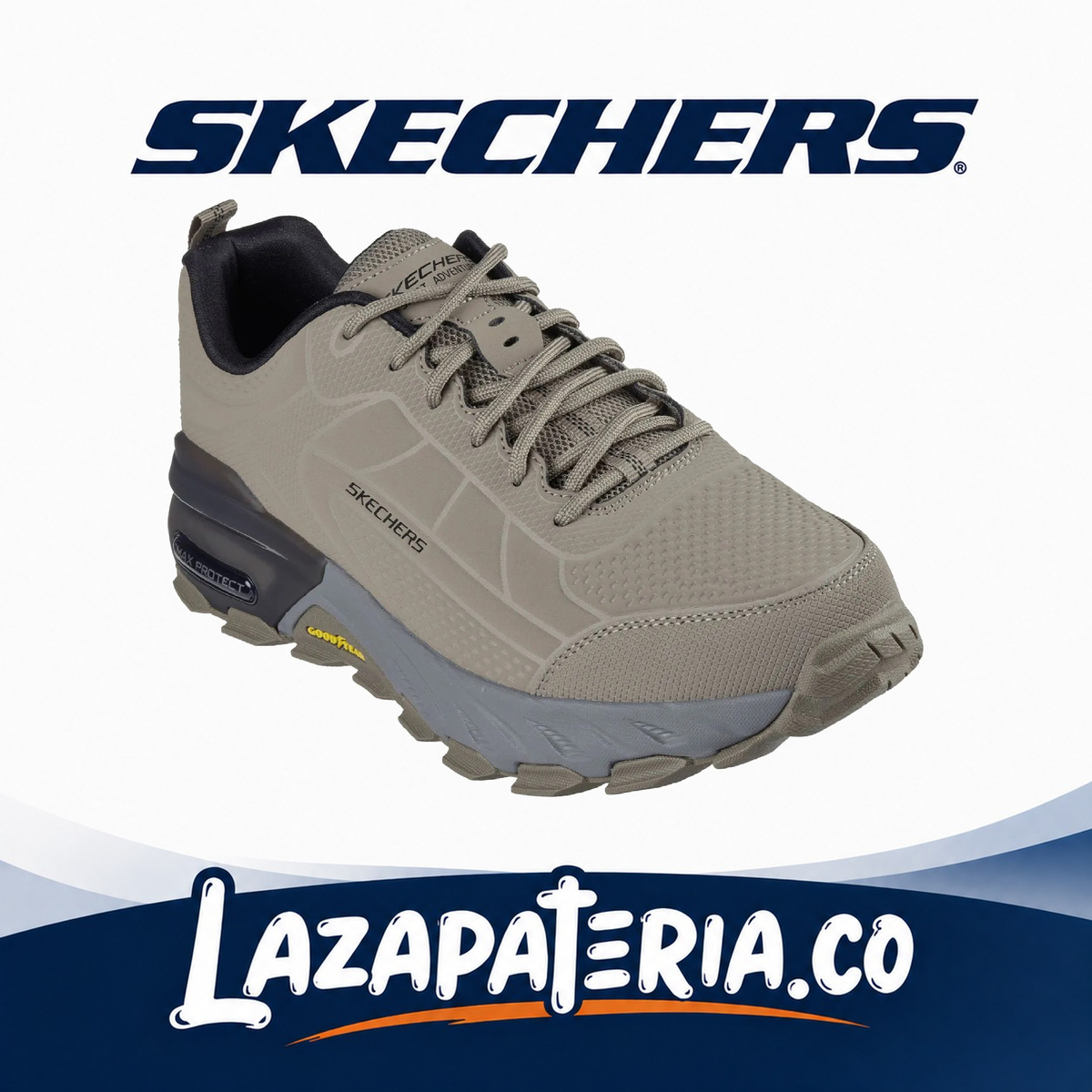 SKECHERS HOMBRE MAX PROTECT BEIGE C23P7672TPBK
