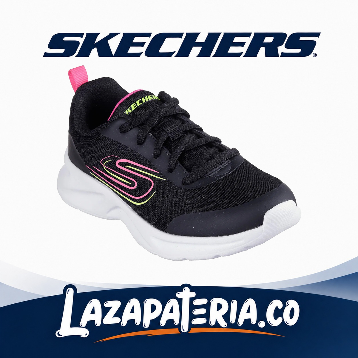 Tenis Skechers Dynamatic Niña Negro C30P3578LBKHP