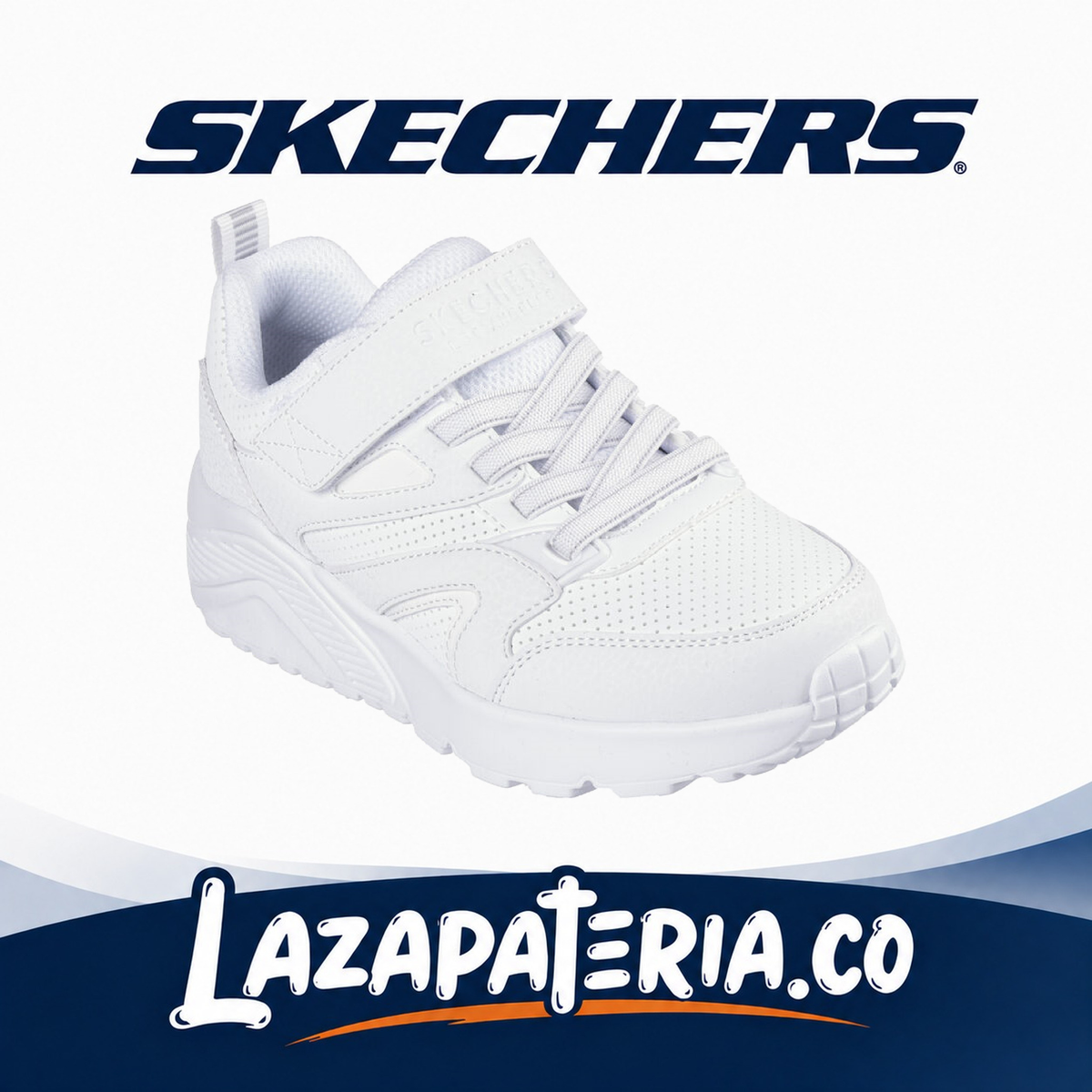Tenis Skechers Street UNO Lite Niña Blanco C40P3640LWHT
