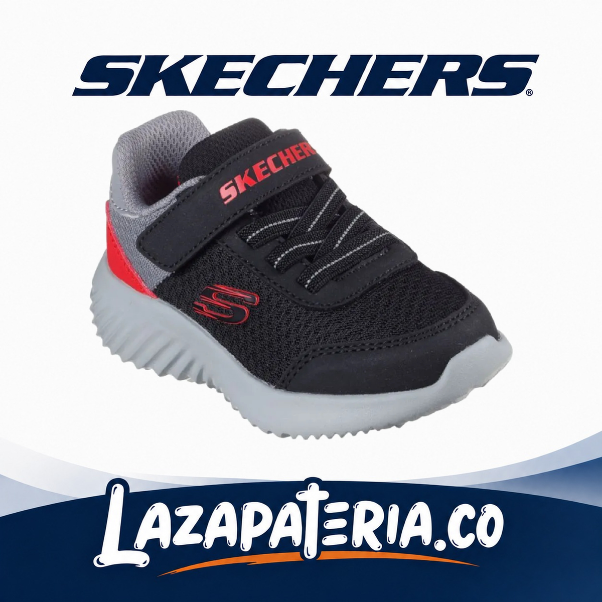 SKECHERS BEBÉ BOUNDER NEGRO C40P3908NBKRD