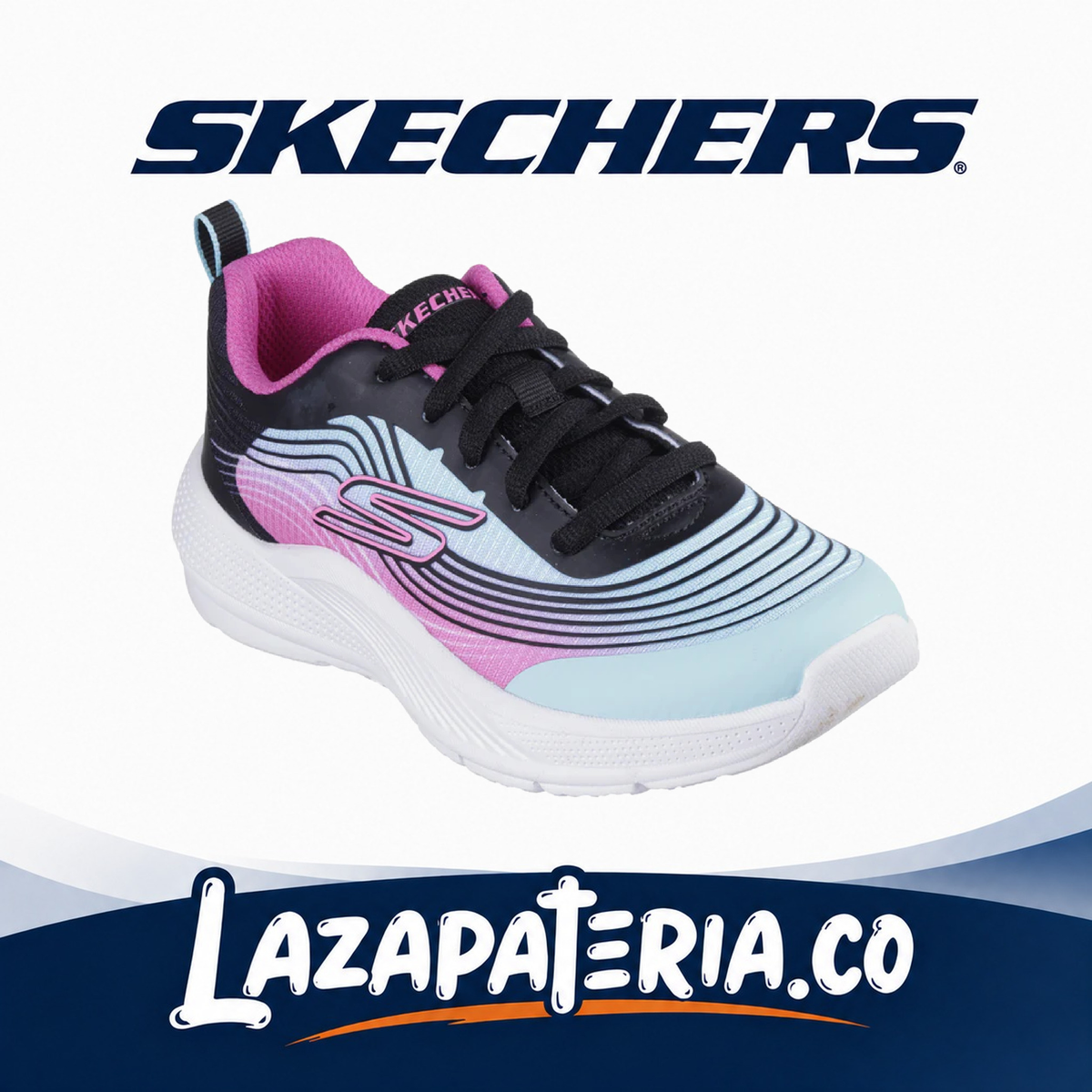 Tenis Skechers Microspec Advance Niña Celeste C30P3576LAQPR