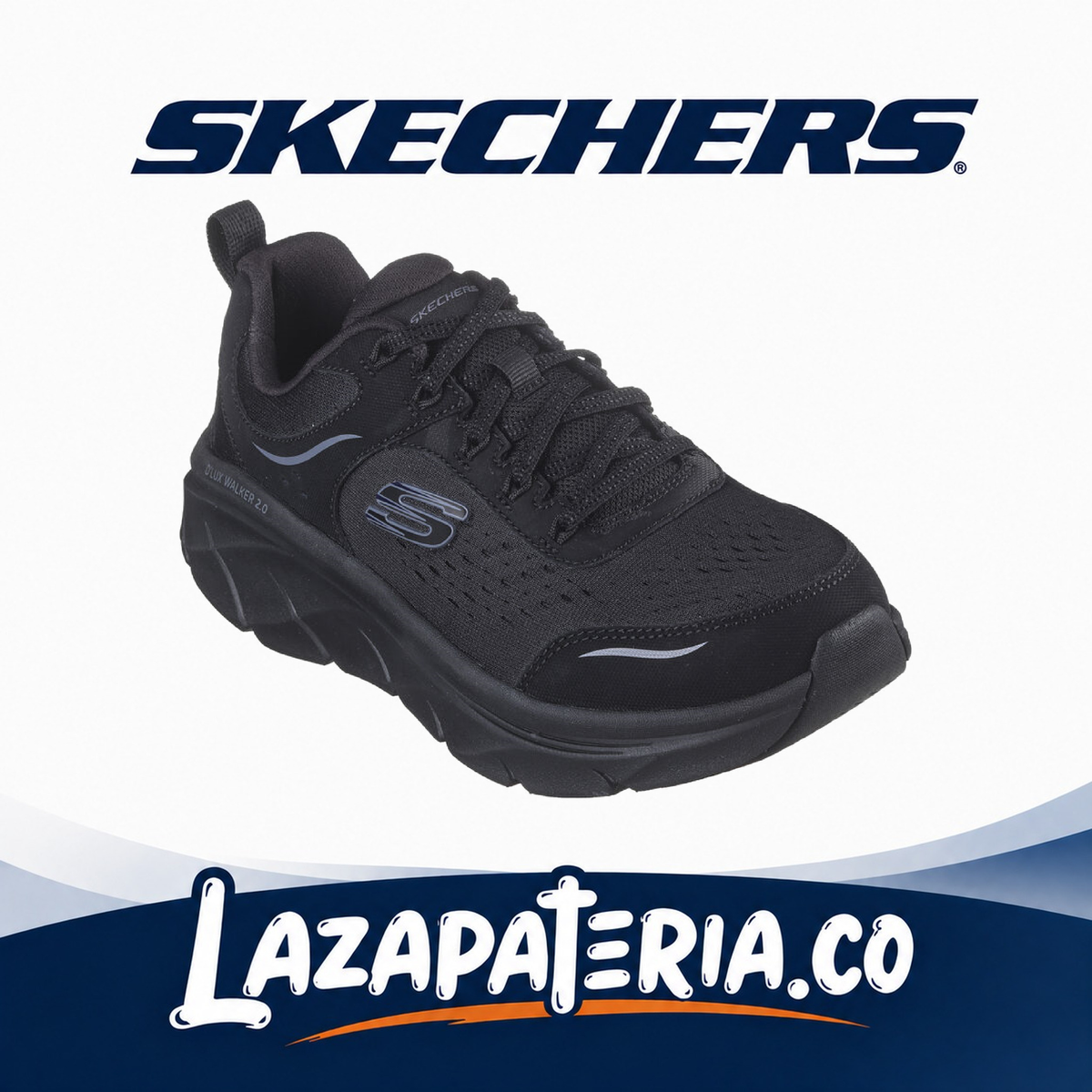 SKECHERS MUJER D'LUX WALKER NEGRO C15P0093BBK