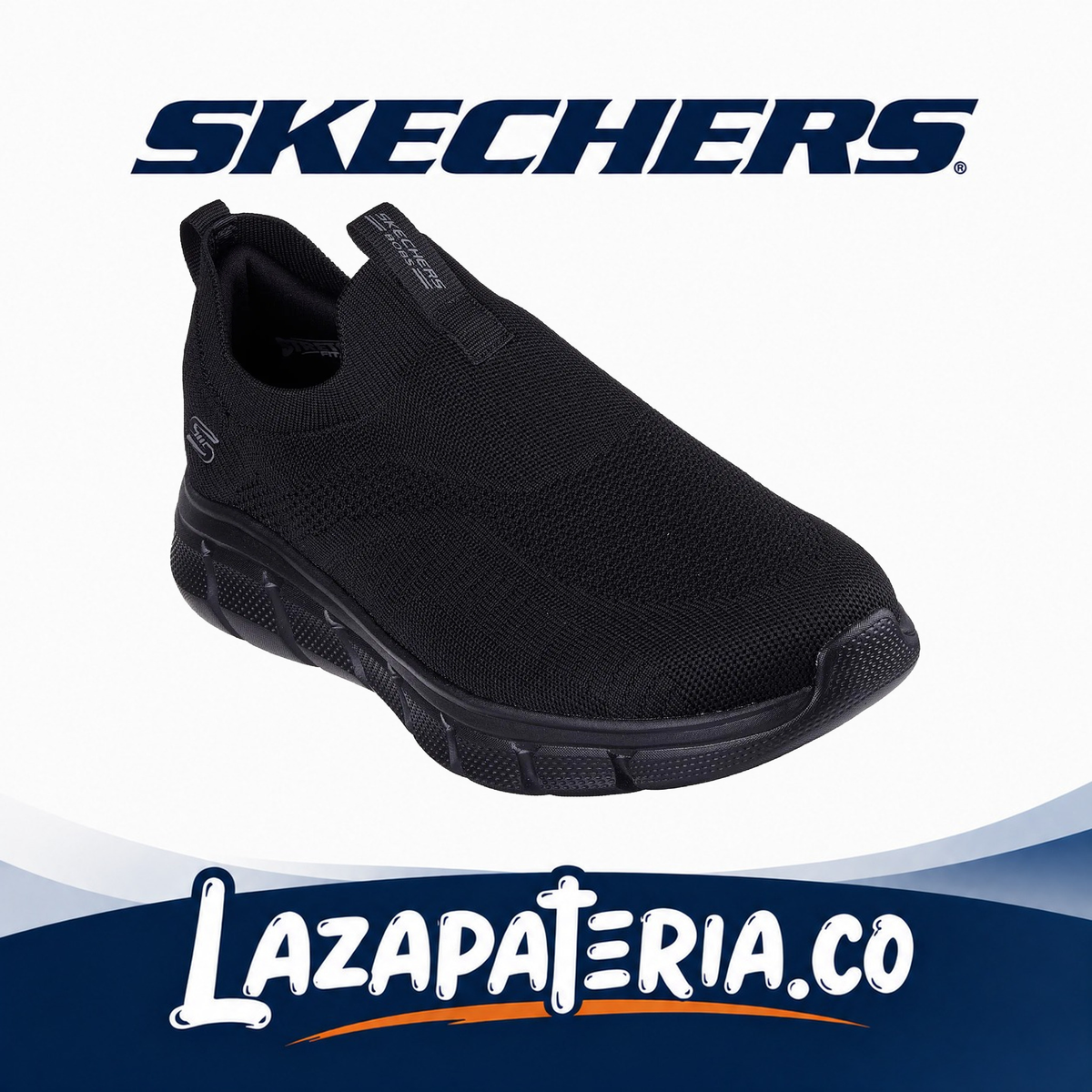SKECHERS HOMBRE BOBS NEGRO C11P8107BBK