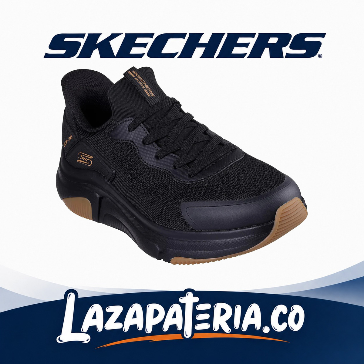 SKECHERS HOMBRE SLIP-INS NEGRO C11P8310BBK