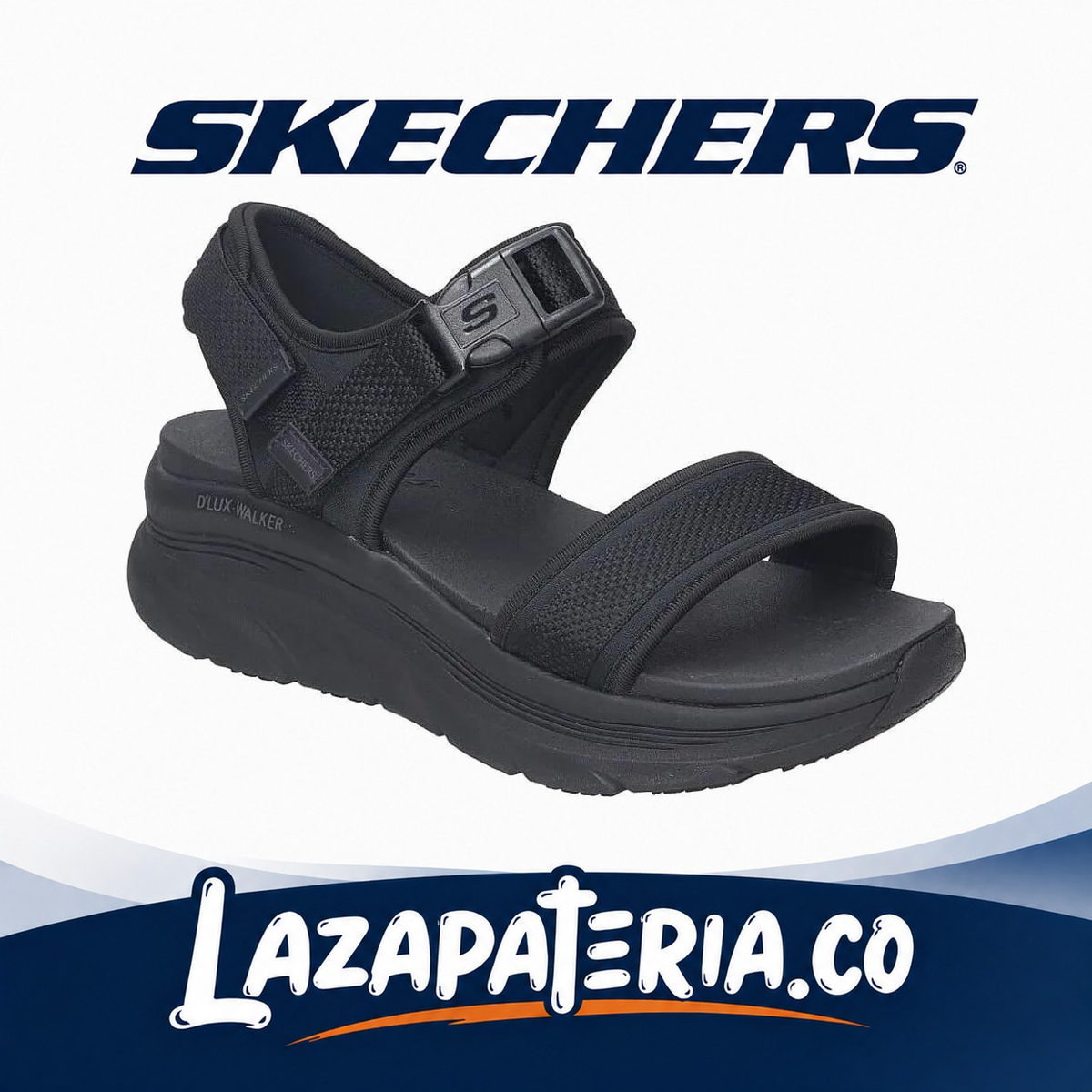 SKECHERS MUJER D'LUX WALKER NEGRO C11P9824BBK