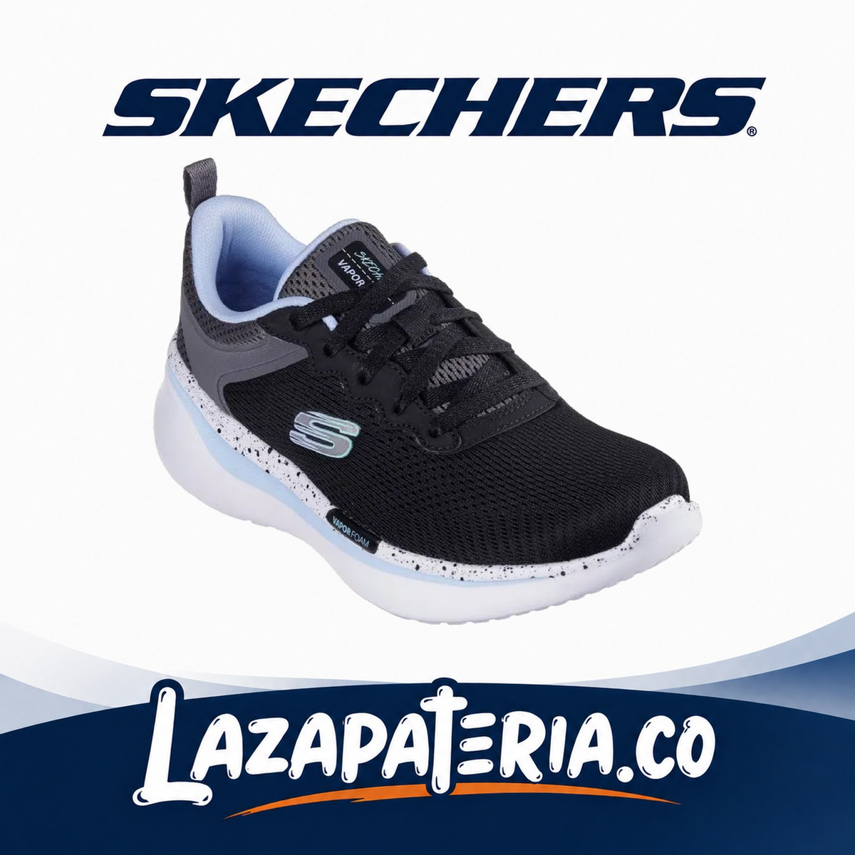 SKECHERS MUJER VAPOR PLUS NEGRO C15P0227BKBL